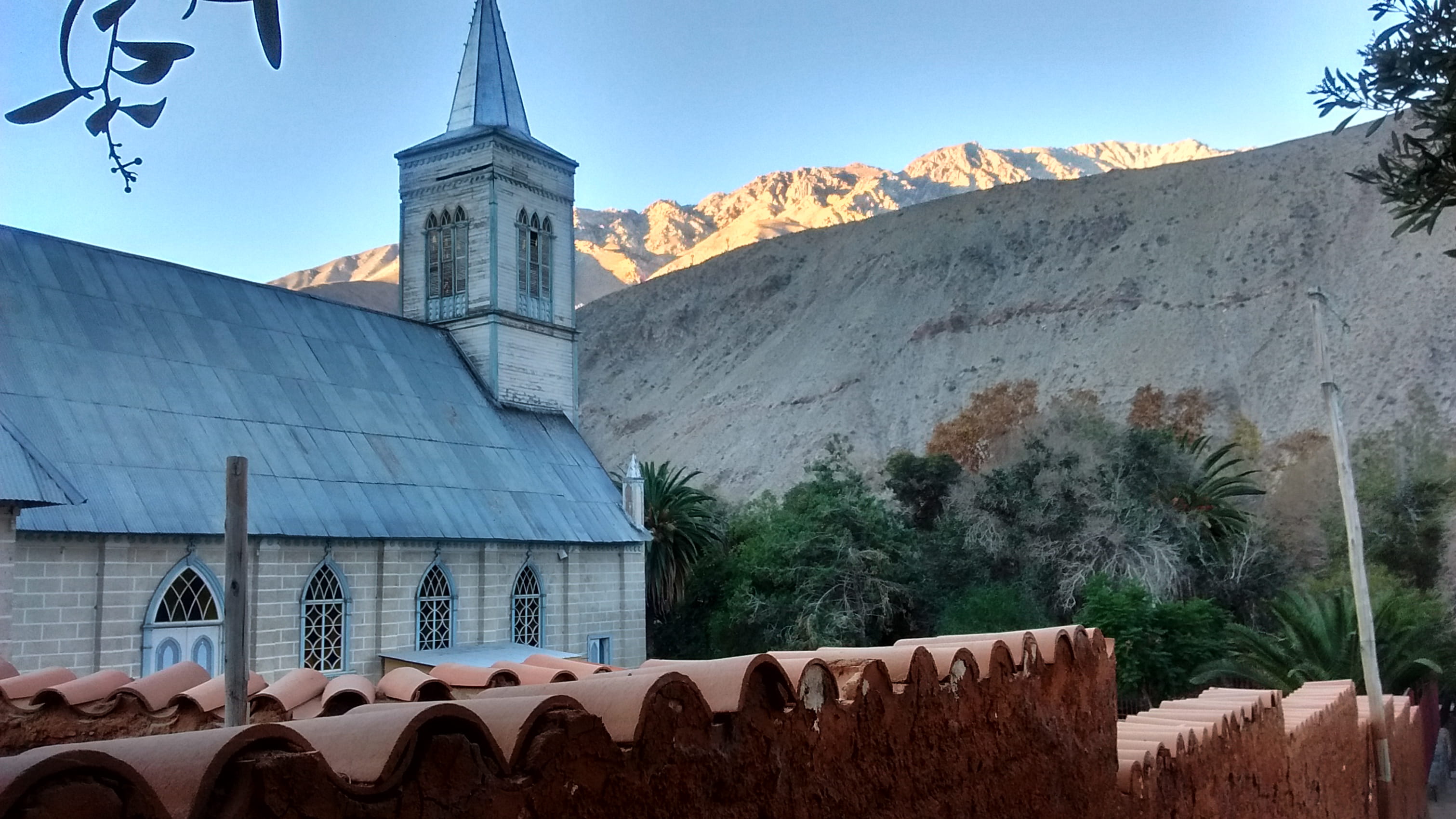 no people, day, chile, sky, place of worship, architecture, sunset, spire, iv región, mountain, atardecer, wall, spirituality, history, built structure, HD Wallpaper