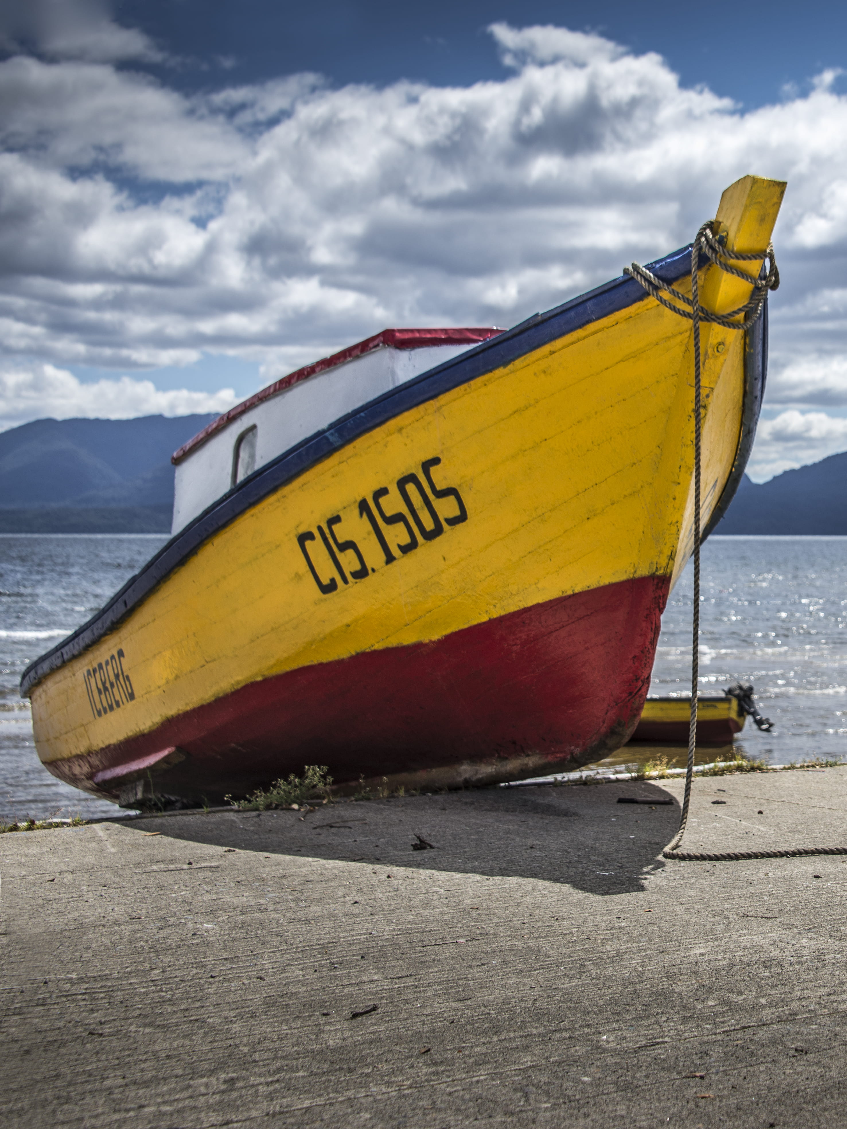 perspective, western script, sky, cloudy sky, colorful, beach, boat, water, fishing, beauty in nature, land, yellow, ocean, wood, communication, nature, Phone HD Wallpaper