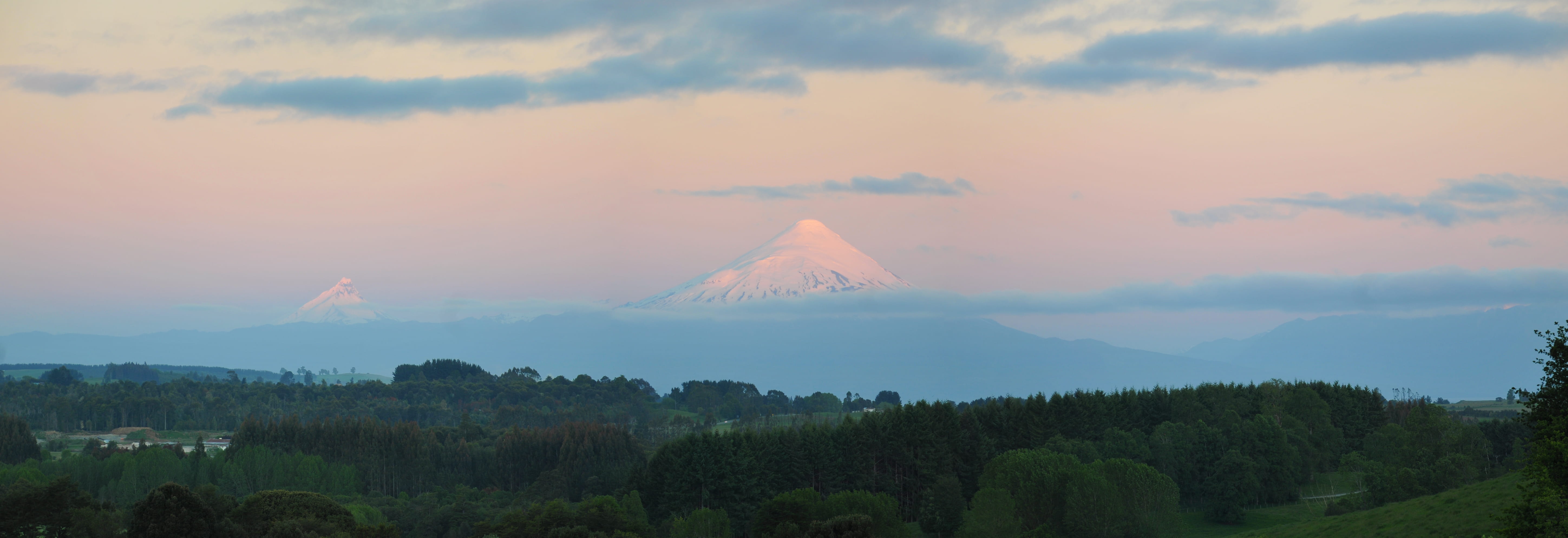 non-urban scene, beauty in nature, tranquil scene, cloud - sky, snow, volcan osorno, 5K, mountain, tranquility, mountain peak, no people, tree, plant, HD Wallpaper