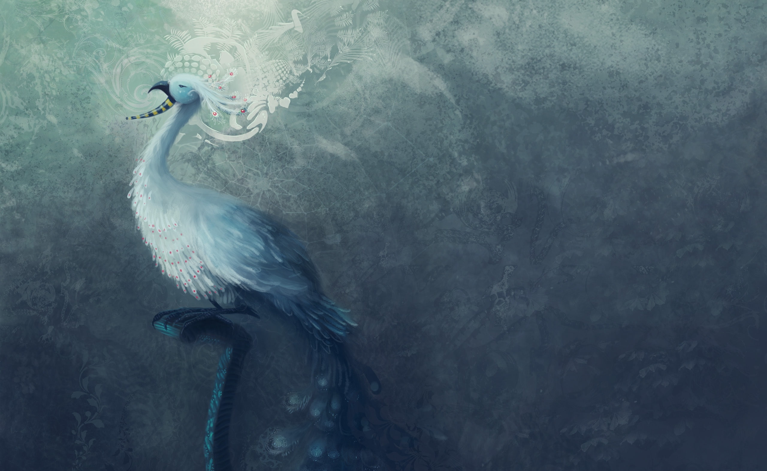 Peacock, animal body part, no people, bird, water, spread wings, nature, white, Painting, animal themes, feather, waterfront, animals in the wild, animal, HD Wallpaper