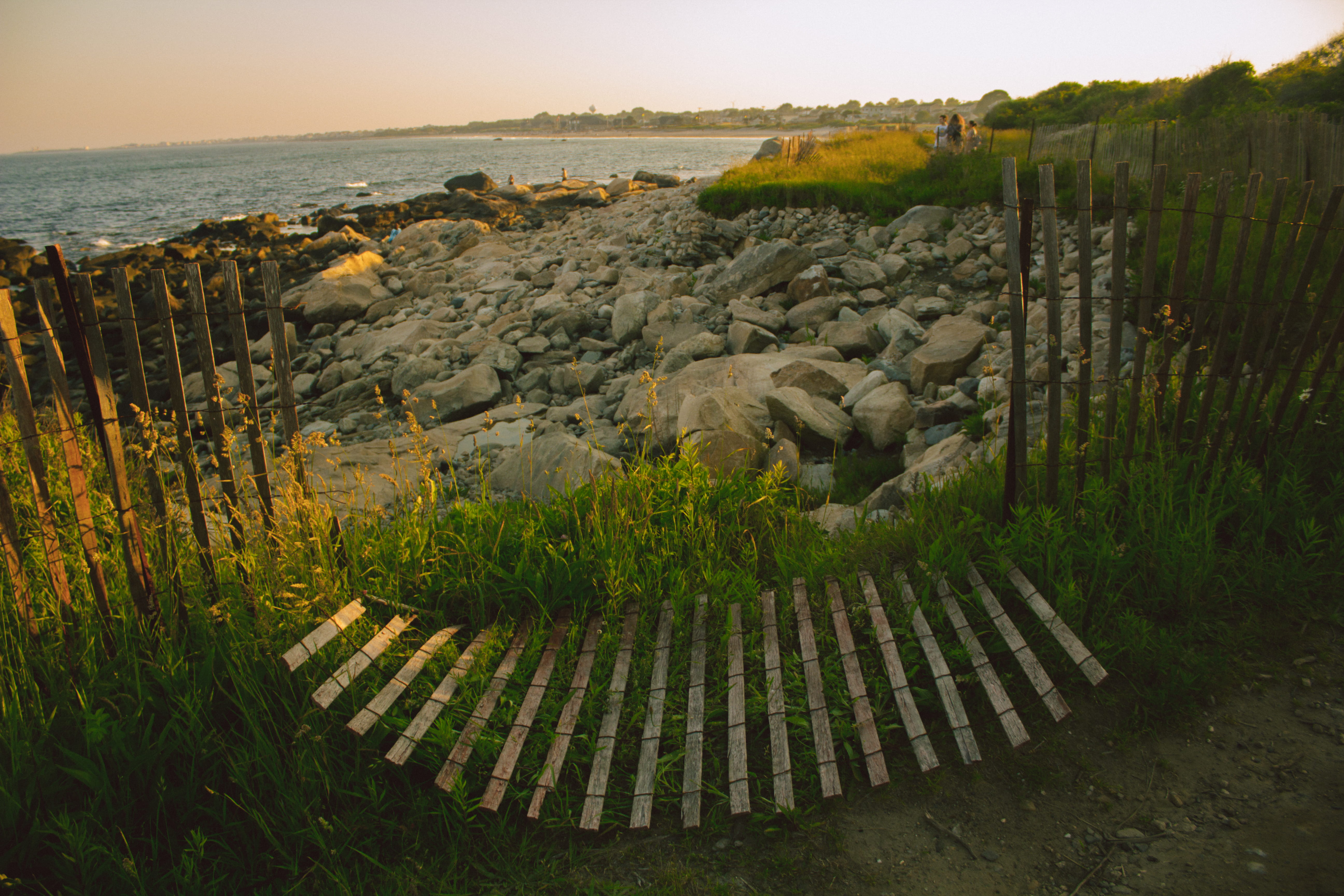 outdoors, scenics - nature, path, growth, new england, sun, grass, paradise, sunrise, sunset, tranquility, rock - object, field, discovered, hidden, tranquil scene, HD Wallpaper
