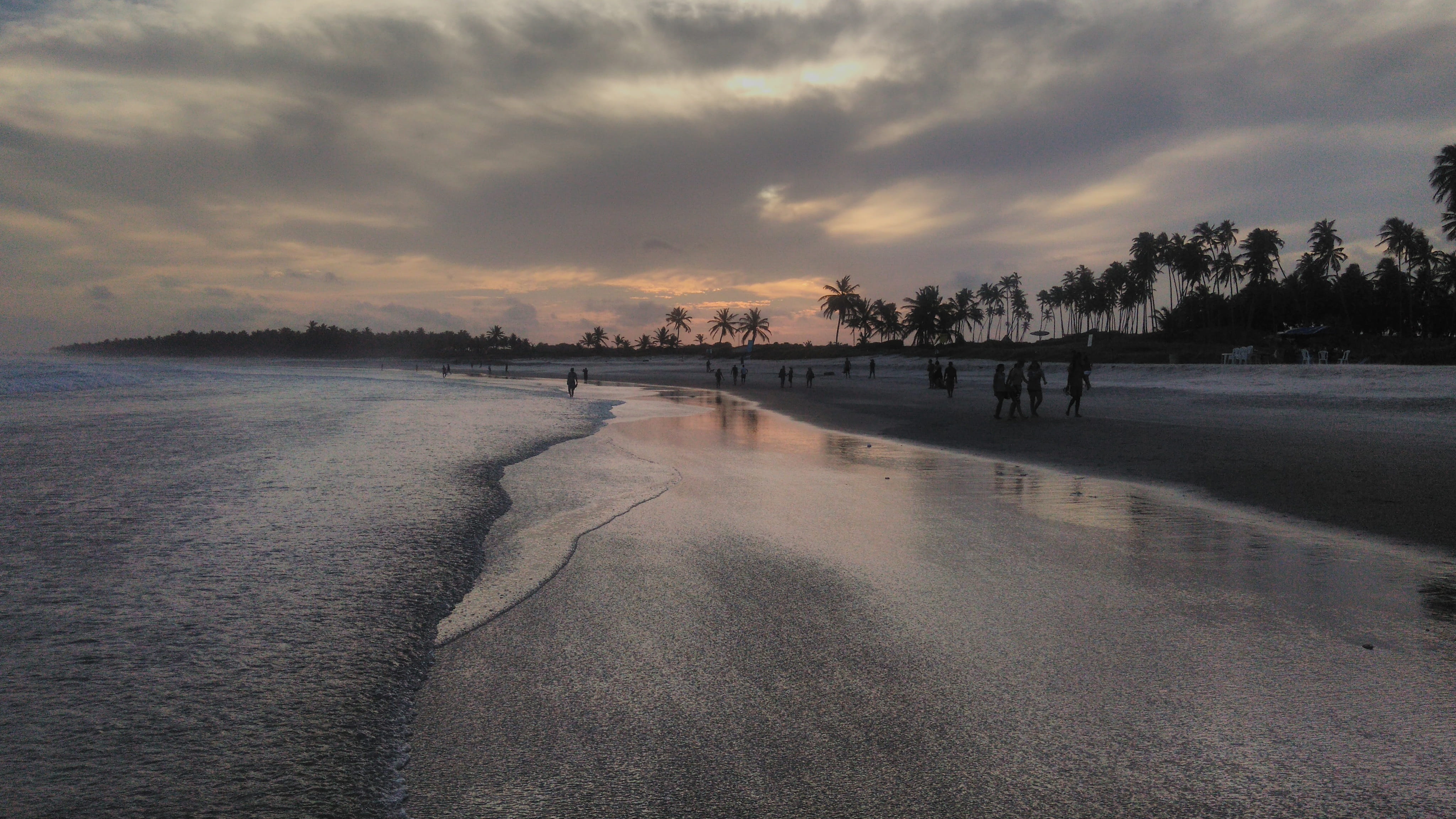 nature, 4K, no people, tranquil scene, Praia, river, beauty in nature, sunset, environment, tranquility, beach, Alagoas, tree, Brazil, Frances, scenics - nature, HD Wallpaper