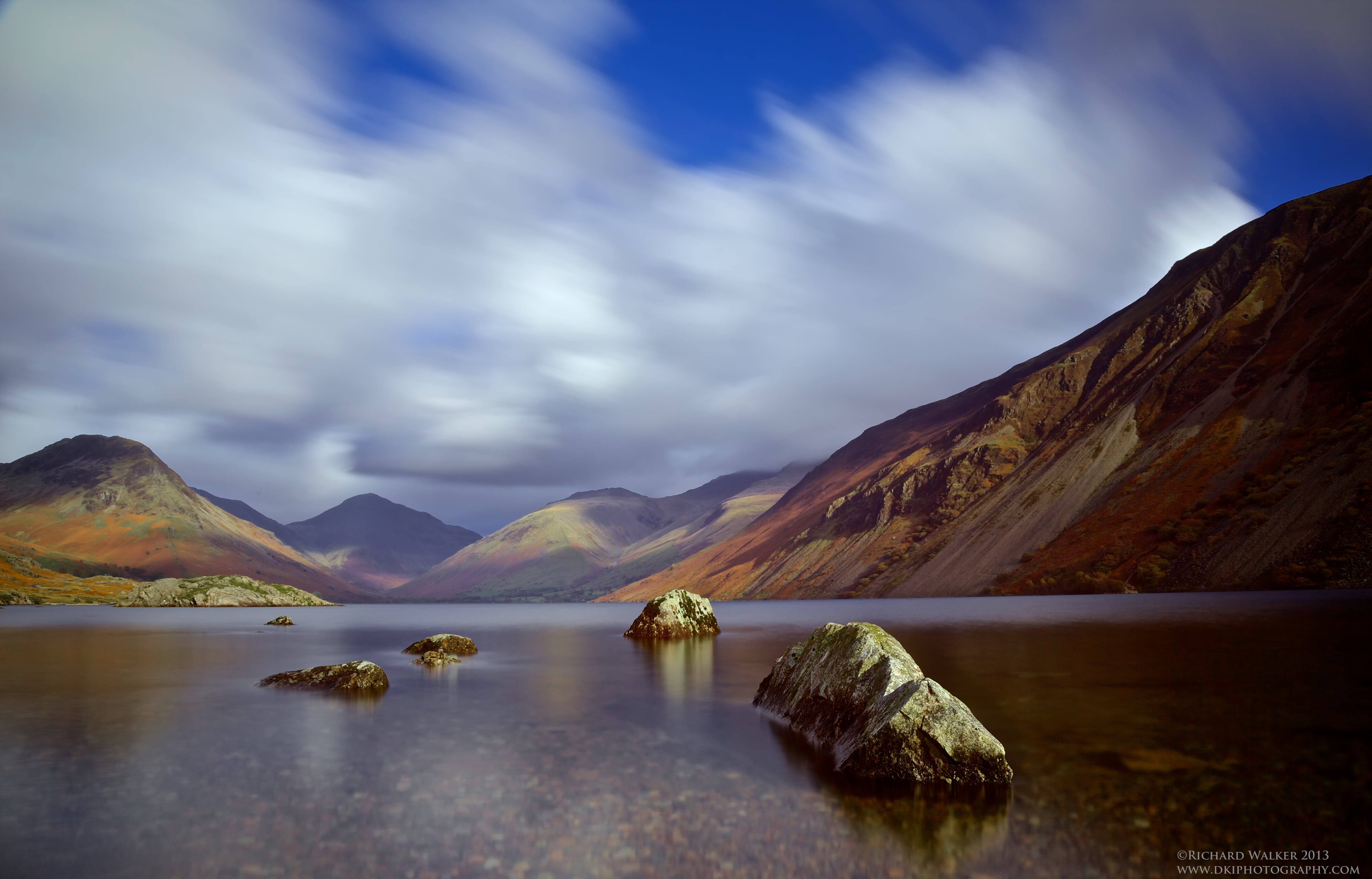 mountain, body, scenics, landscape, iceland, 5K, rocks, distance, summer, water, photo, sky, beauty In Nature, outdoors, Wastwater, nature, rock - Object, HD Wallpaper