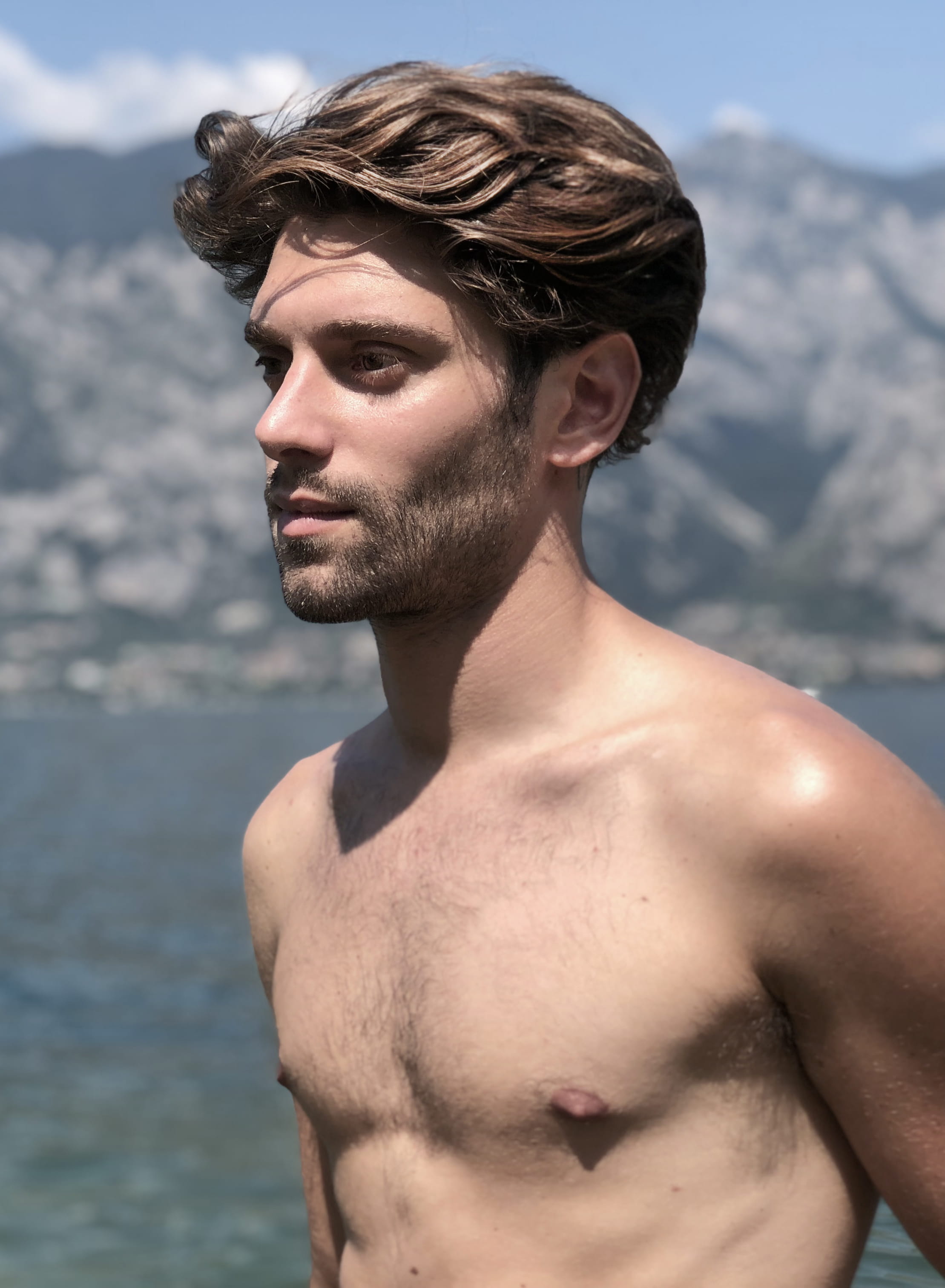 hat, men, contemplation, one person, shirtless, real people, fabioschiano, fashion, looking, person, fabio schiano, standing, boy, beautiful people, bellezza, Phone HD Wallpaper