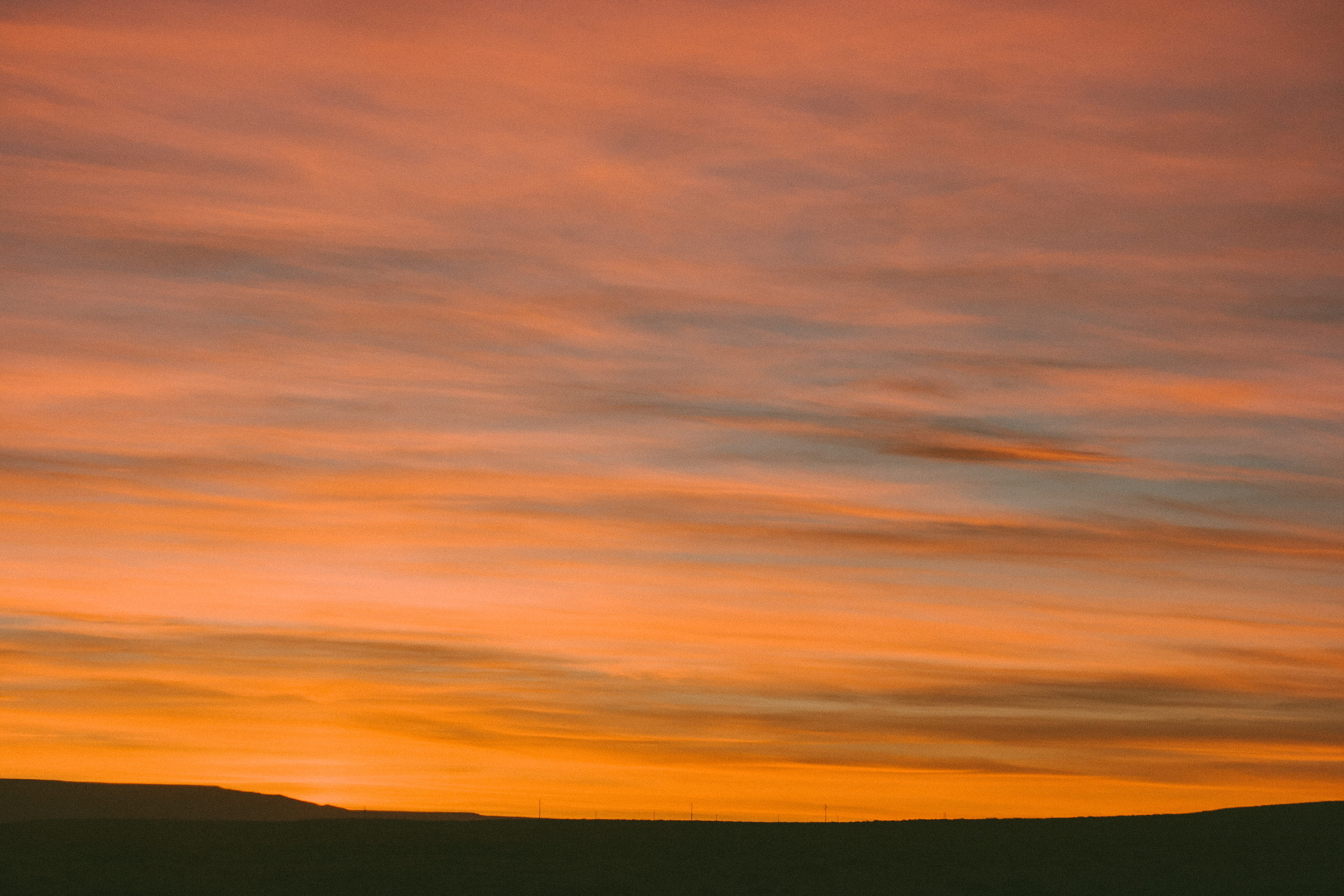 outdoors, dusk, scenics - nature, argentina, zapala, horizon, orange color, no people, environment, neuquen, dramatic sky, awe, nature, clouds, tranquility, HD Wallpaper