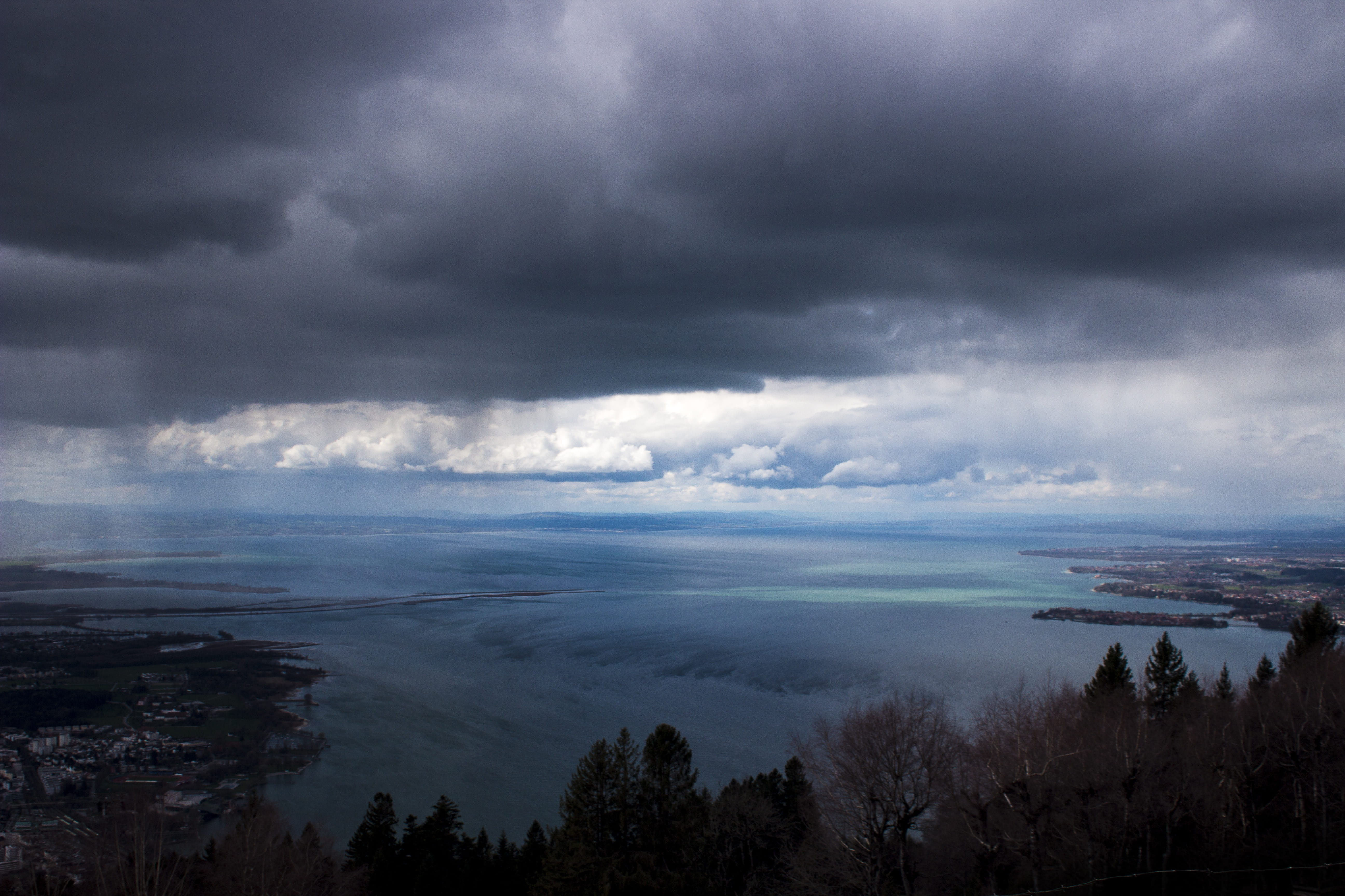 environment, landscape, plant, tranquil scene, scenics - nature, non-urban scene, cloudscape, storm, day, tranquility, ominous, sky, overcast, tree, no people, HD Wallpaper