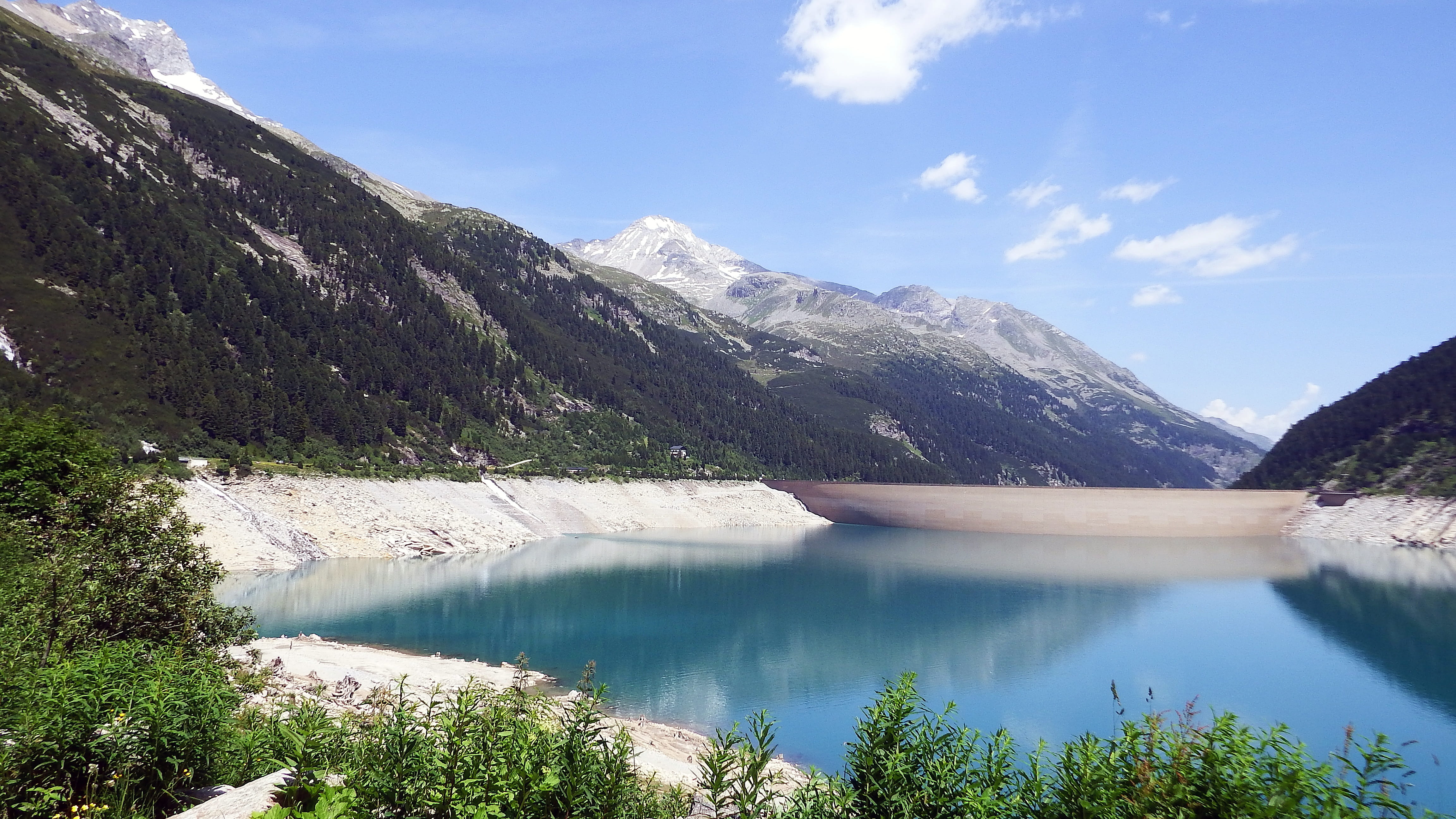 energy generation, tranquil scene, plant, alpine, water, lake, landscape, mountain range, outdoors, non-urban scene, austria, vacations, tranquility, beautiful, HD Wallpaper