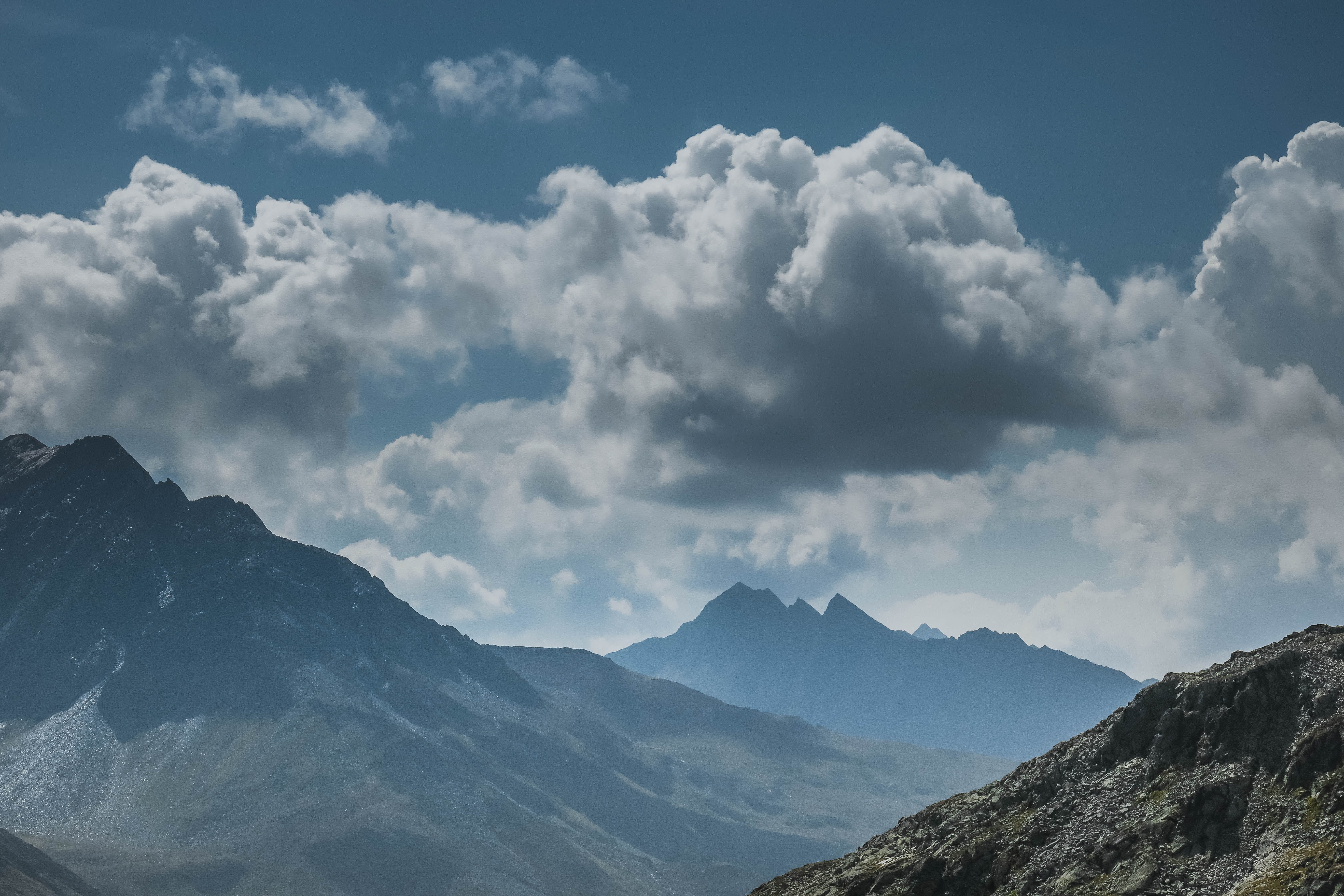mountains, austria, alps, explore, travel, tranquility, 5K, nature, hiking, olpererhütte, sky, landscape, environment, beauty in nature, photography, outside, HD Wallpaper