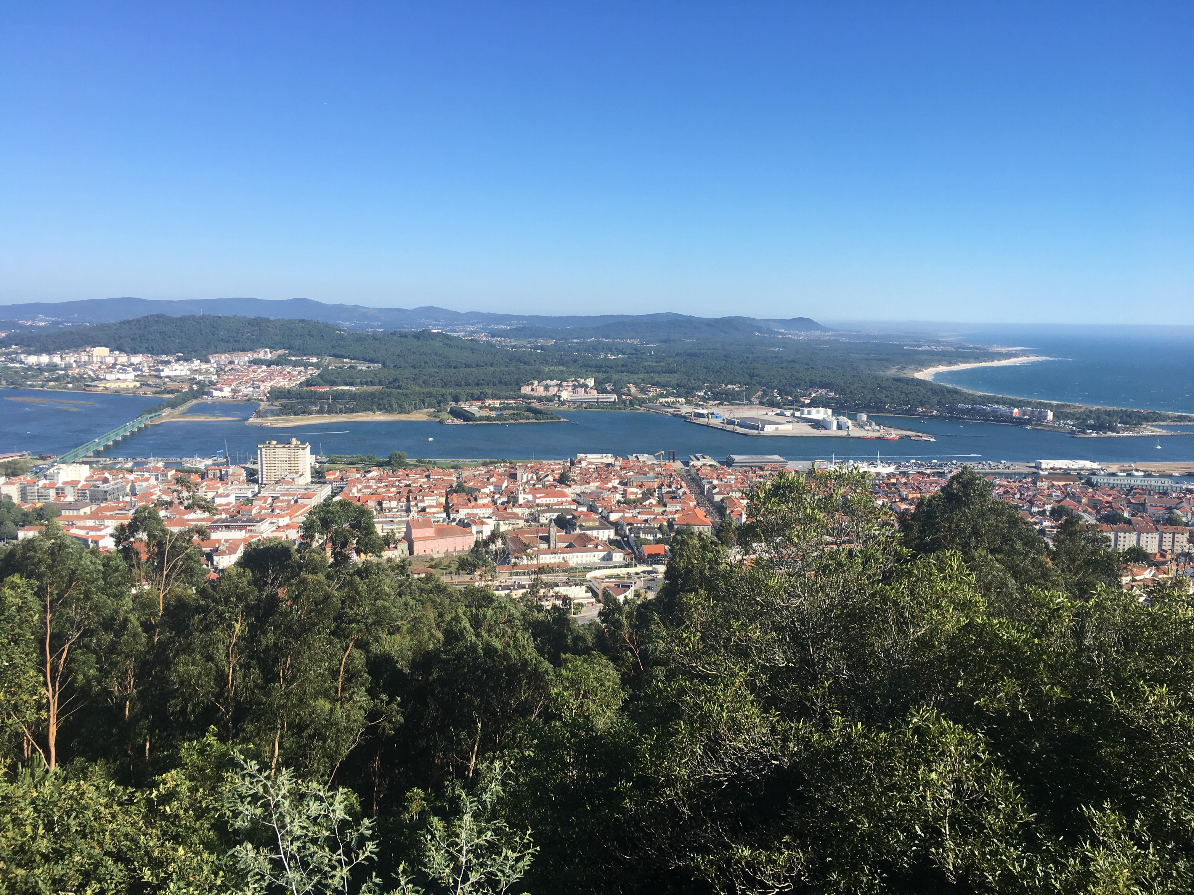 building, outdoors, water, day, residential district, portugal, 4K, cityscape, nature, townscape, ocean, high angle view, viana do castelo, view, no people, HD Wallpaper