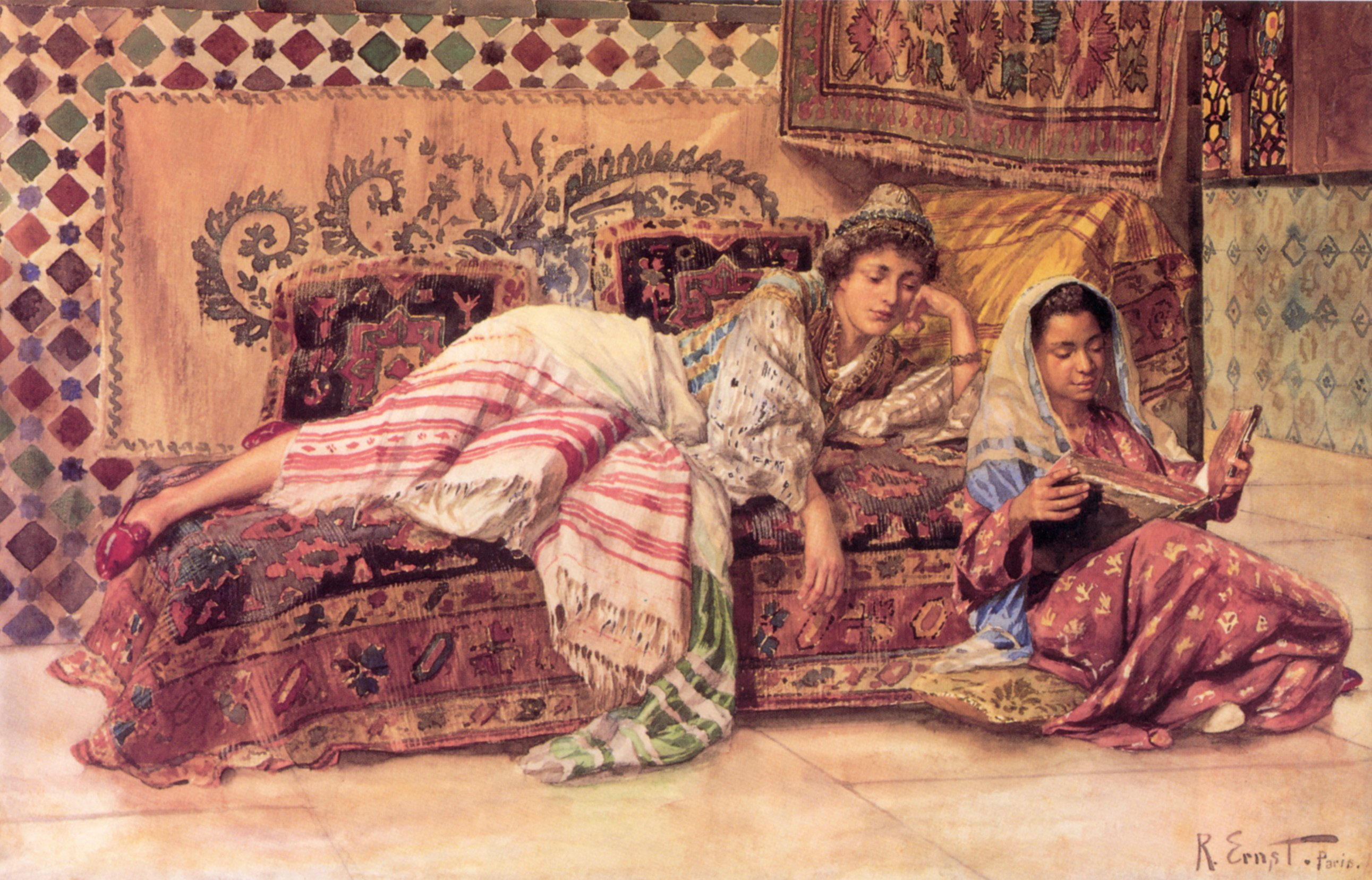 harem, Pintura, mujeres, 2K, arte, HD Wallpaper