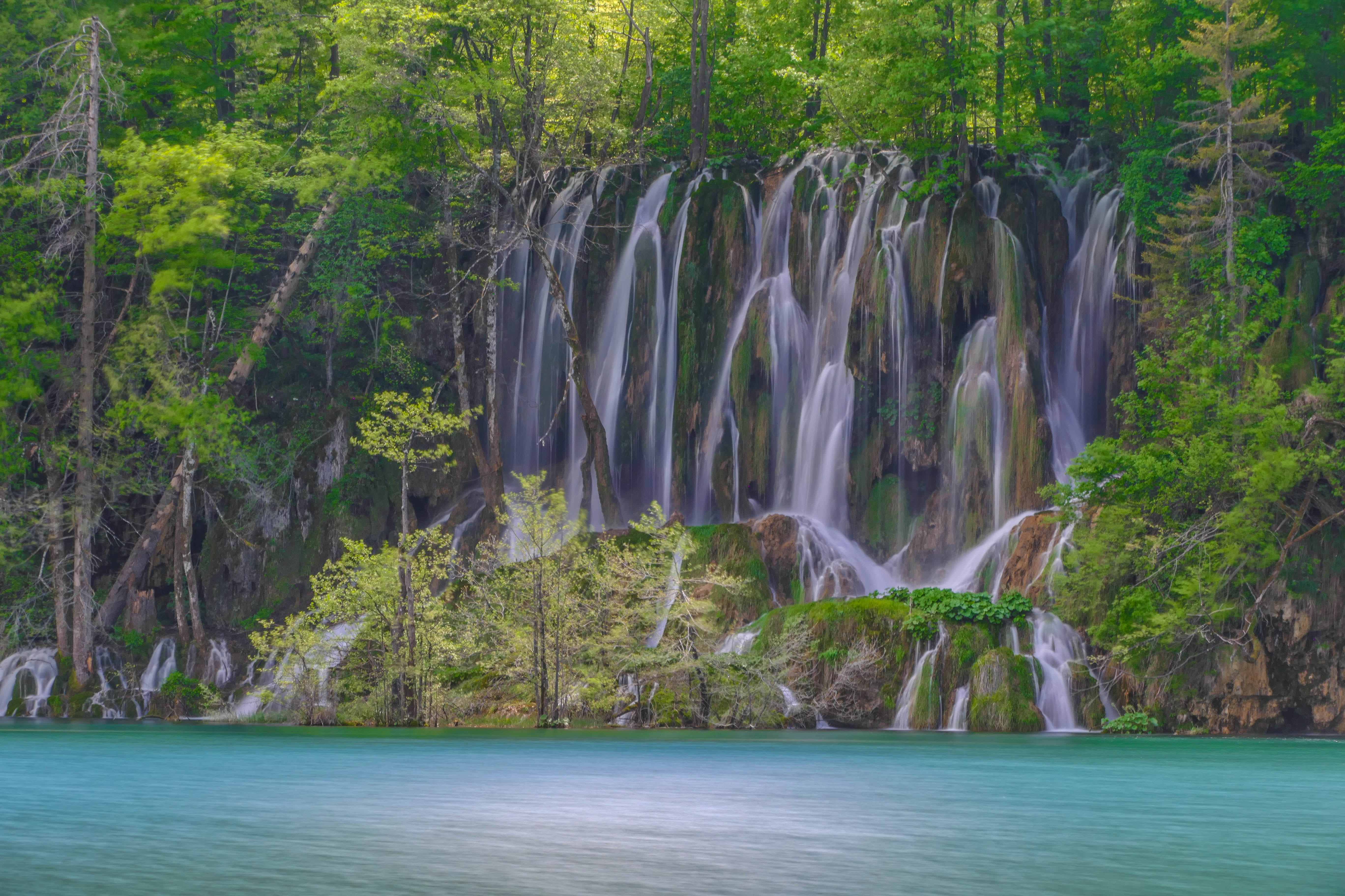 environment, flora, tranquil scene, lagoon, 5K, flowing, river, flowing water, vegetation, waterfalls, long exposure, tranquility, scenics - nature, nature, HD Wallpaper