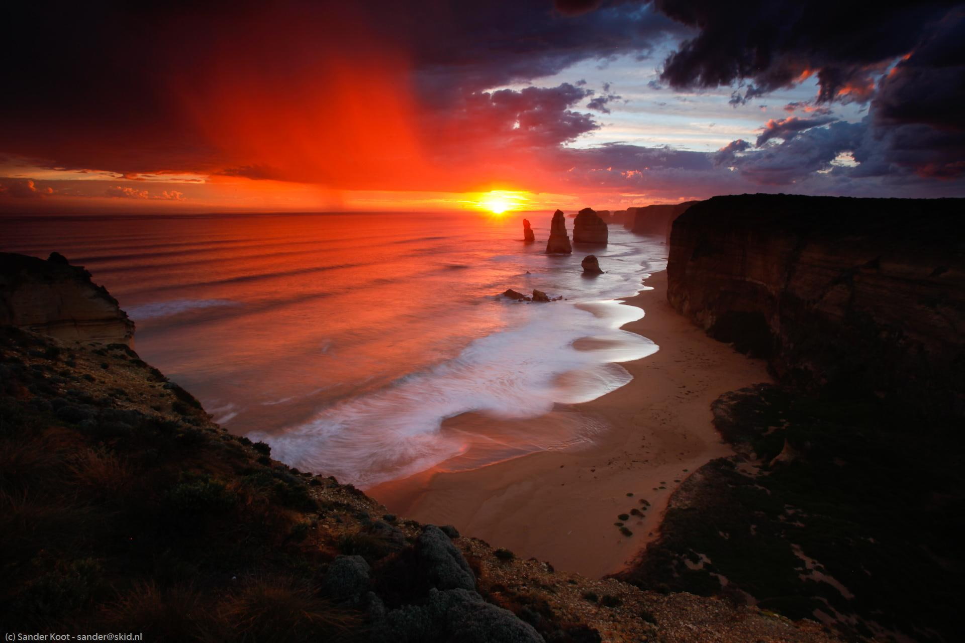 australia, wonderful, great, road, ser, 3d and abstract, clouds, reflection, 1080P, ocean, nature, beach, koot, sunsets, HD Wallpaper
