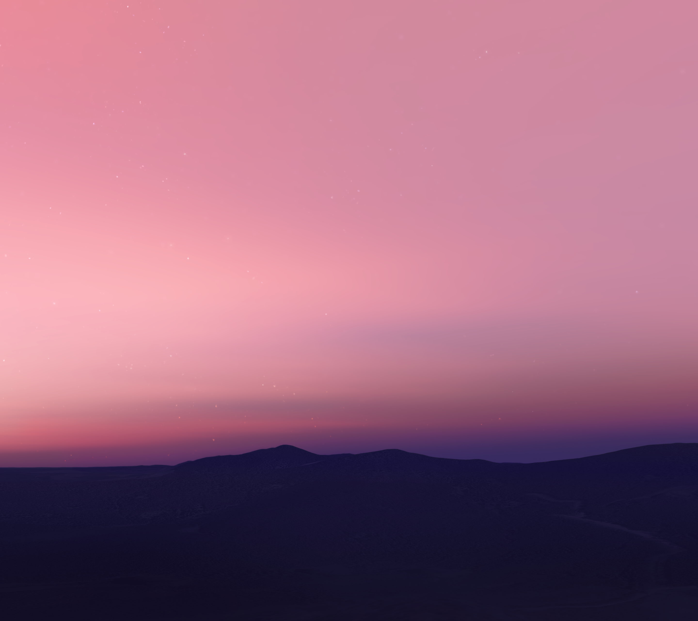 Sunset, Android, 2K, Silhouette, Dusk, Mountains, Stock, HD Wallpaper