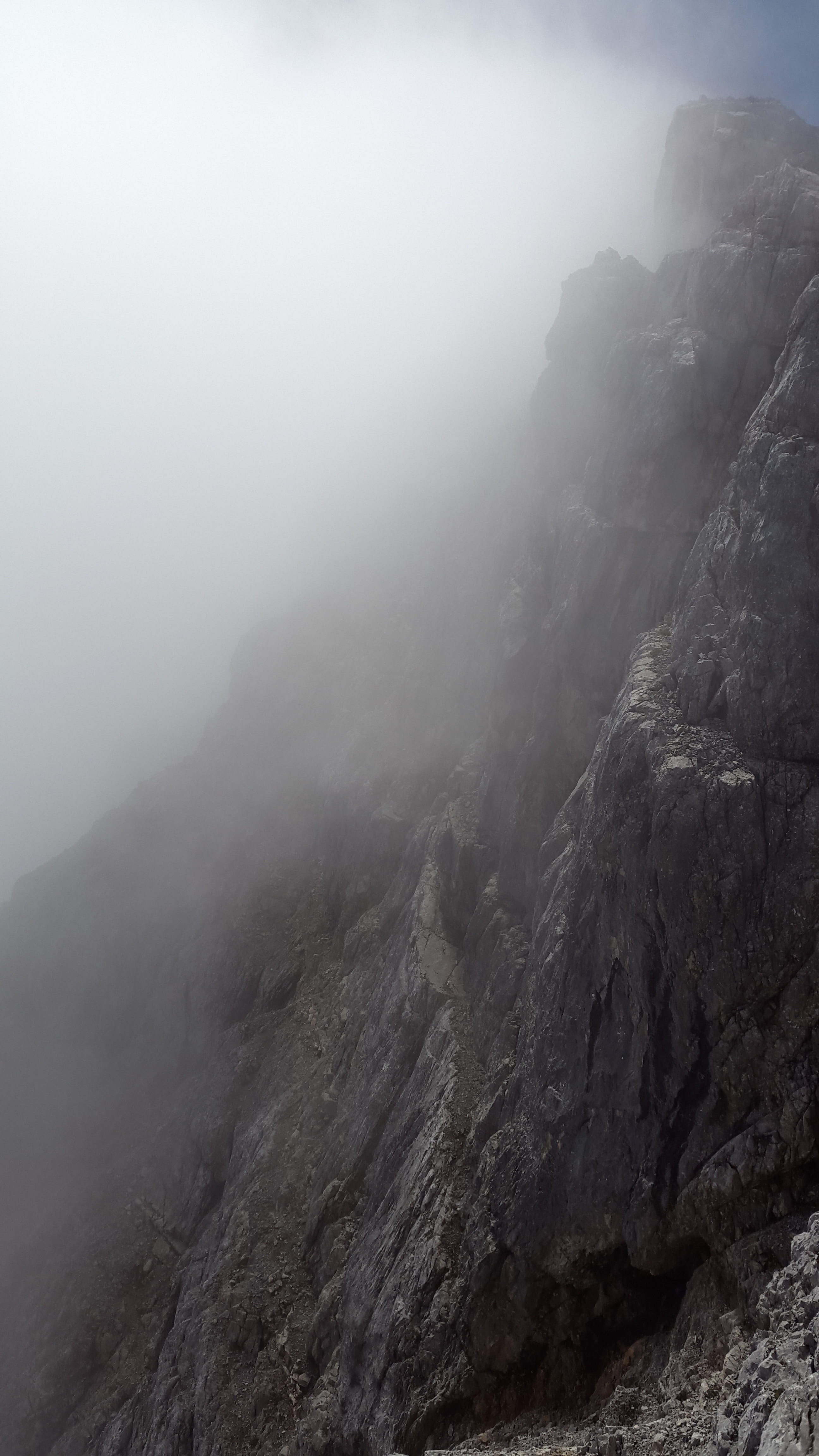 weather, climate, fog, rock - object, mountain range, day, mountain, outdoors, lime, Rock, rock, scenics, Wall, berchtesgaden national park, Steep, Watzmann, Phone HD Wallpaper