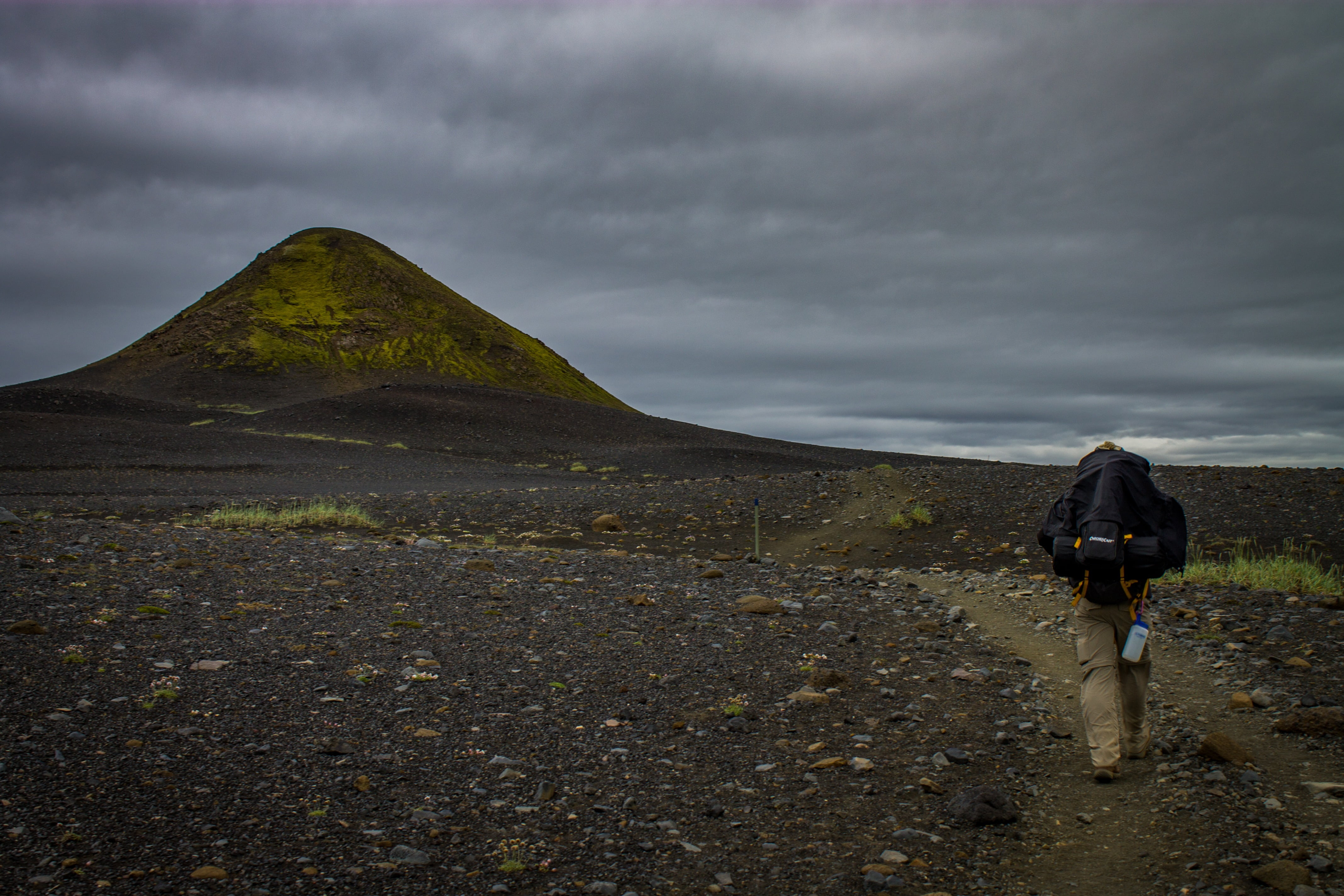person, clouds, land, full length, near, climbing, walking, cloud - sky, overcast, backpack, non-urban scene, rocks, travel, travel destinations, man, scenics - nature, HD Wallpaper
