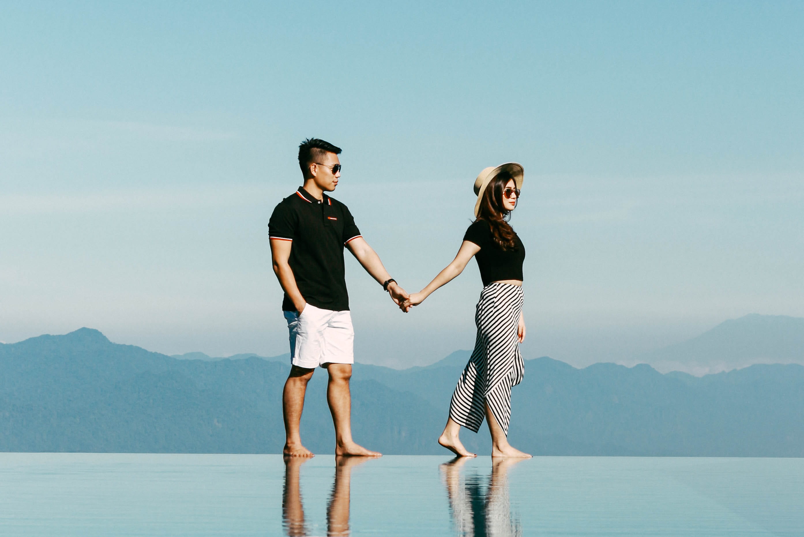 casual clothing, girl, couple, leisure activity, family, hand, shorts, two people, couple - relationship, woman, holding hands, standing, person, walking, HD Wallpaper