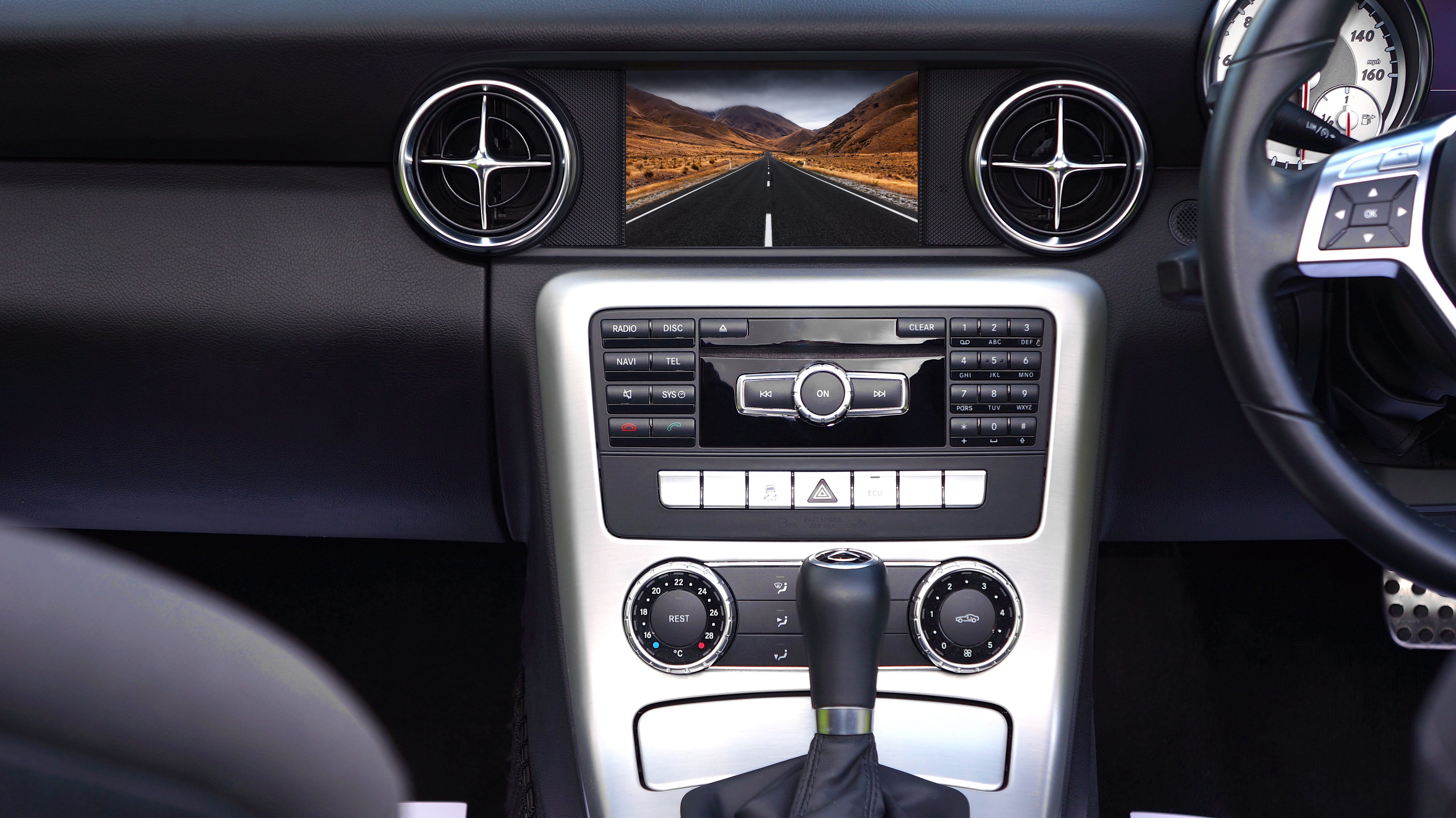 sat nav, multimedia, automobile, luxury, steering wheel, vehicle, wheel, Auto, device, technology, air vehicle, design, panel, car interior, close-up, control, HD Wallpaper