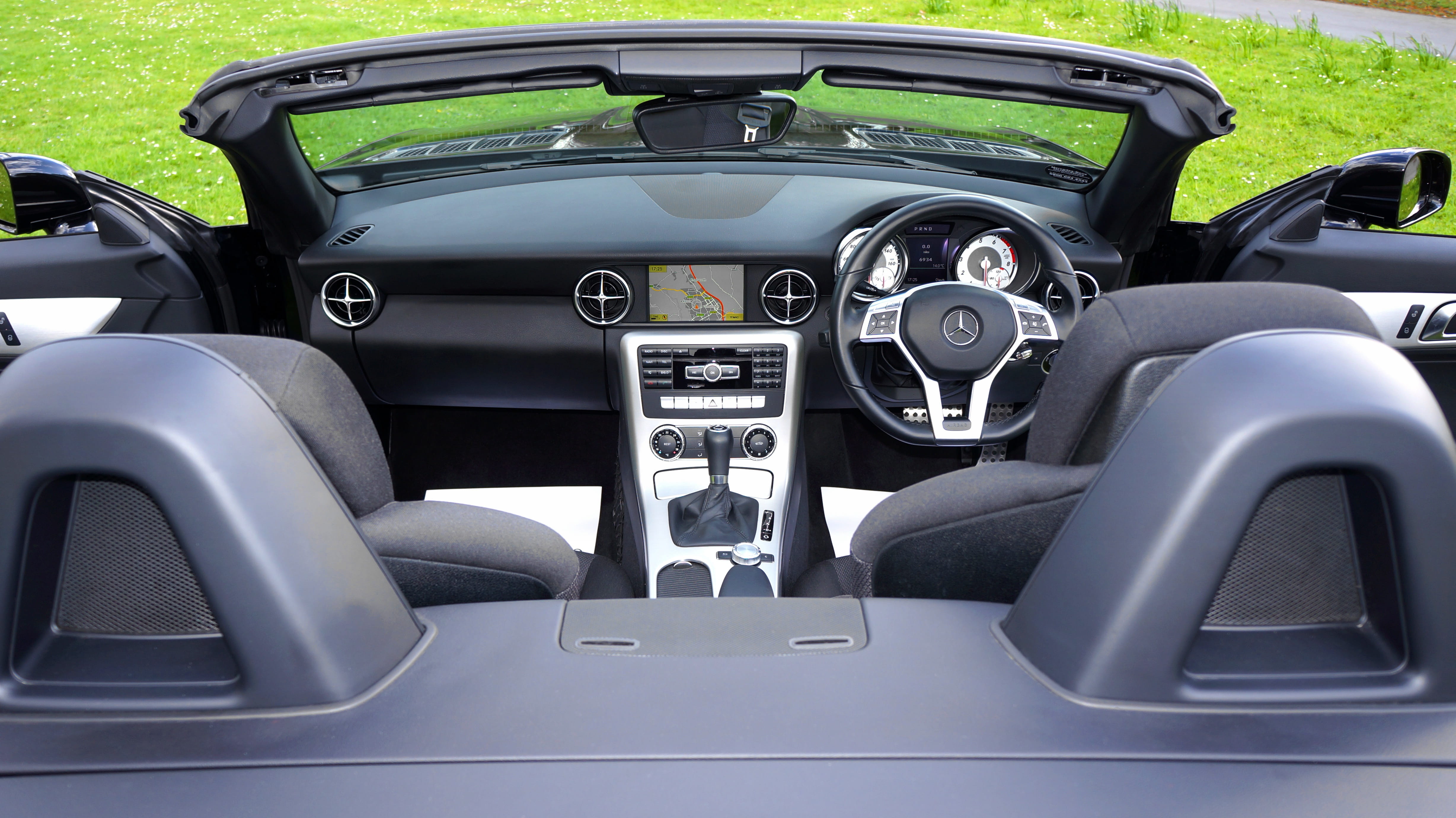 equipment, no people, wheel, road, interior, chrome, silver colored, benz, control, modern, steering, cockpit, luxury, button, mode of transportation, metal, HD Wallpaper