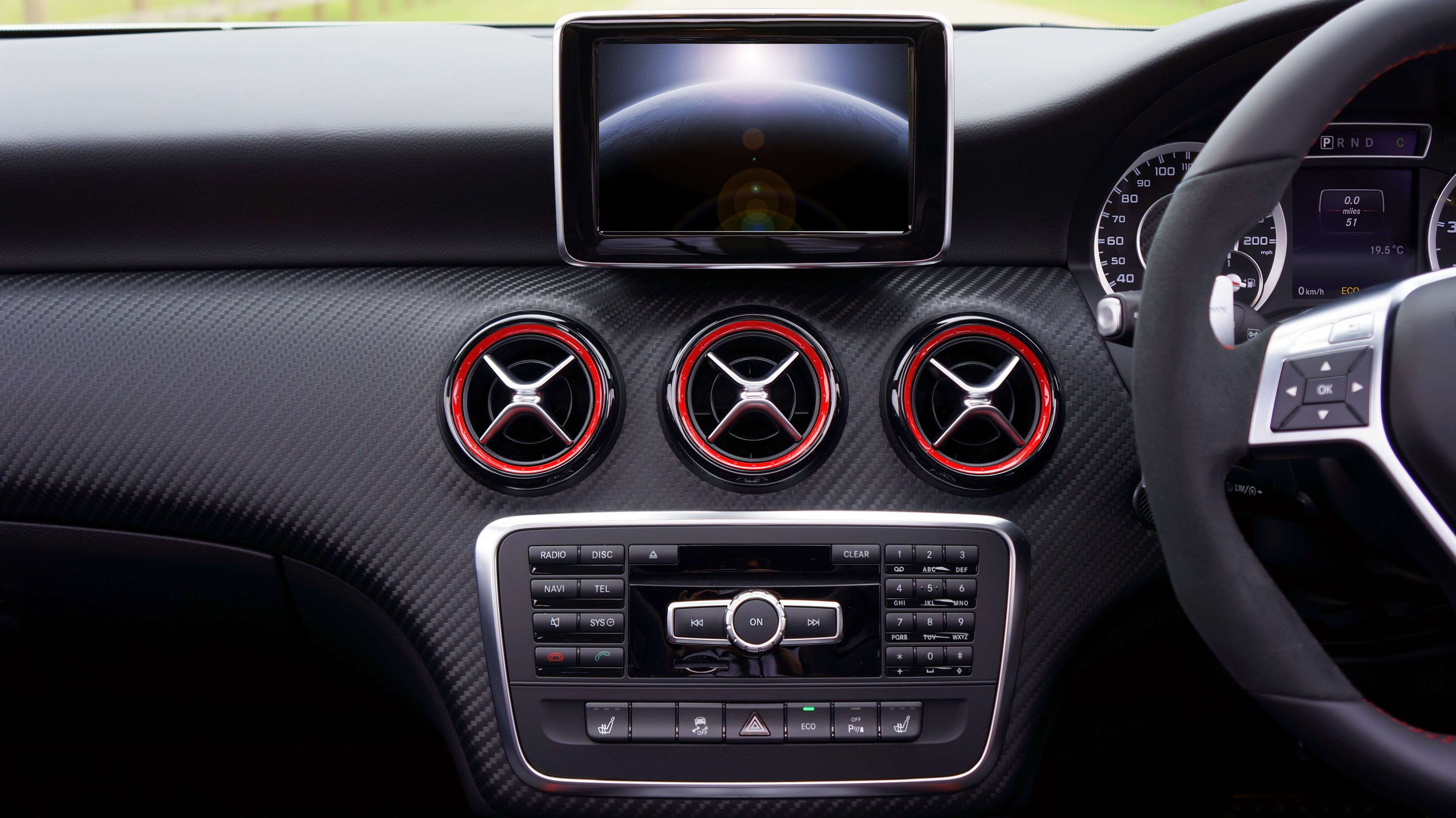transportation, land vehicle, modern, push button, sat nav, seats, mode of transportation, steering, radio, interior, auto, vehicle interior, steering wheel, HD Wallpaper