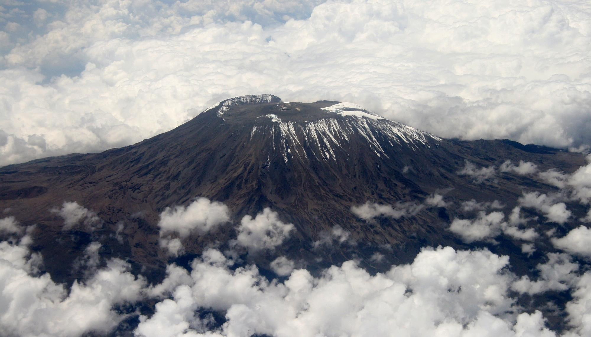 mountain, view, 3d and abstract, 1080P, mount, nature, kilimanjaro, aerial, volcano, HD Wallpaper