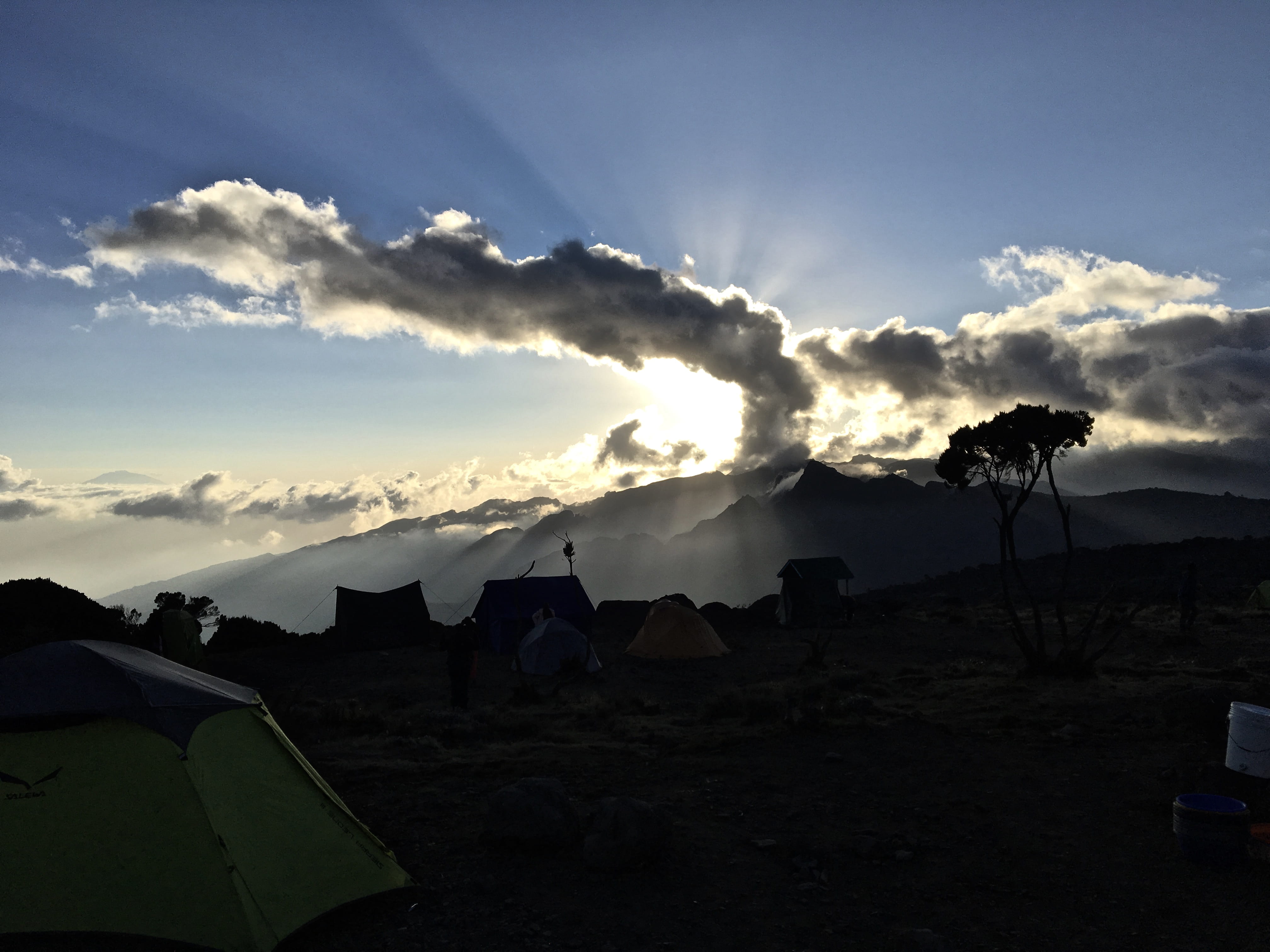 pollution, outdoors, non-urban scene, land, tanzania, scenics - nature, sky, tent, beauty in nature, silhouette, mountain, tranquility, idyllic, sunset, HD Wallpaper
