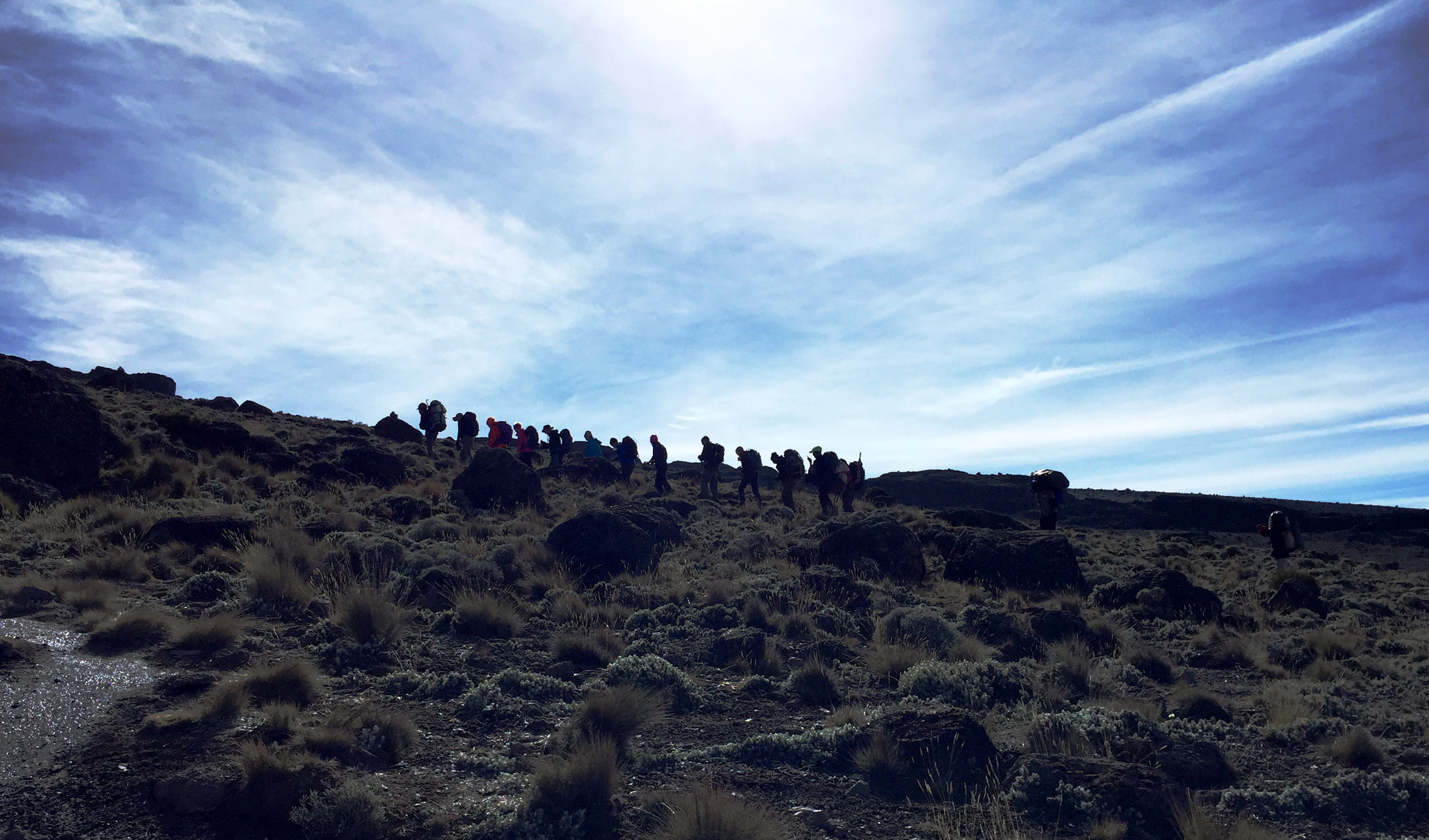 travel, low angle view, group, environment, scenics - nature, explore, outdoors, cloud - sky, group of people, day, tanzania, hikers, travel destinations, HD Wallpaper