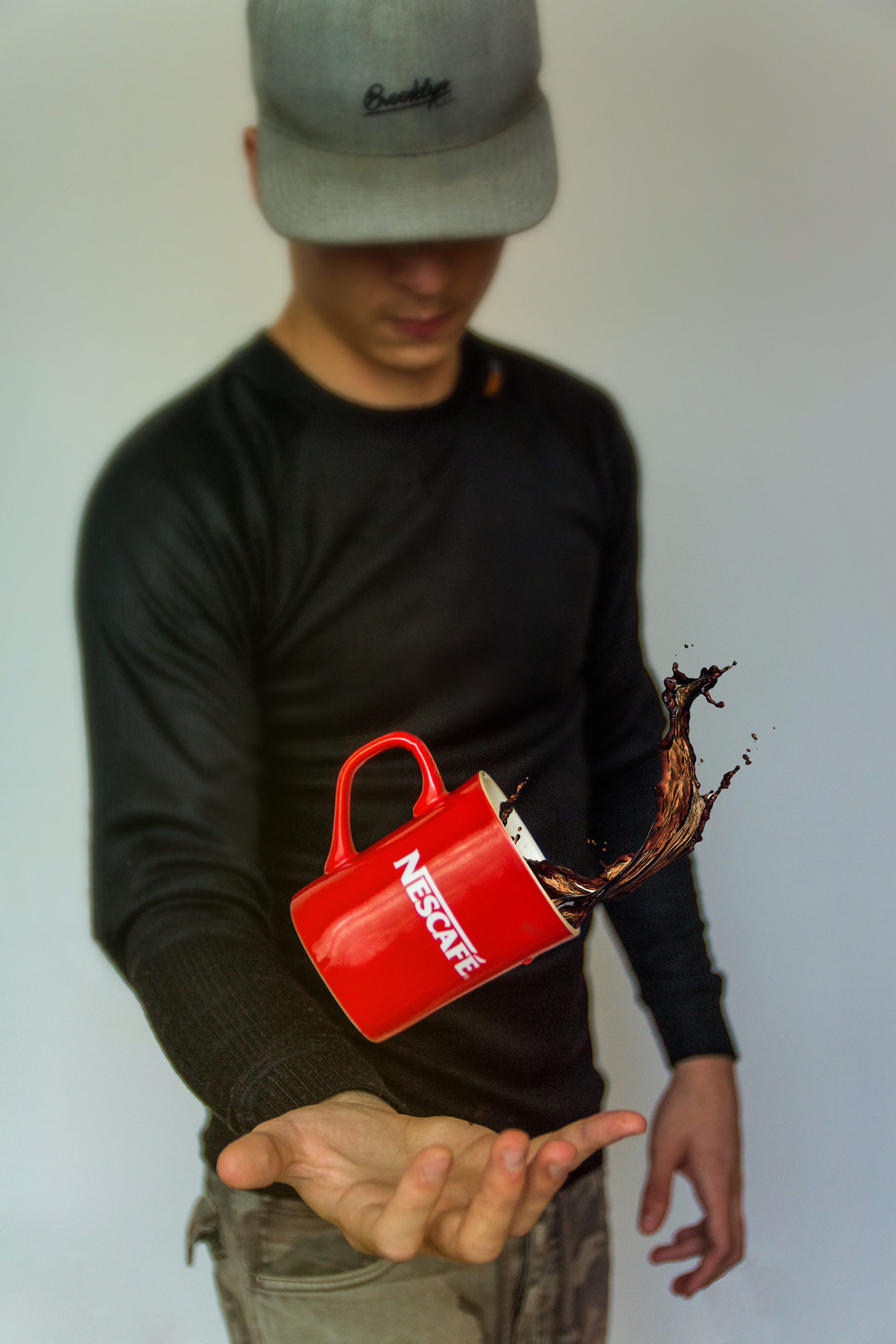 man, lifestyles, nescafe, hat, public domain images, gift, drink, real people, cup, clothing, holding, photo, coffee, spill, one person, leisure activity, Phone HD Wallpaper