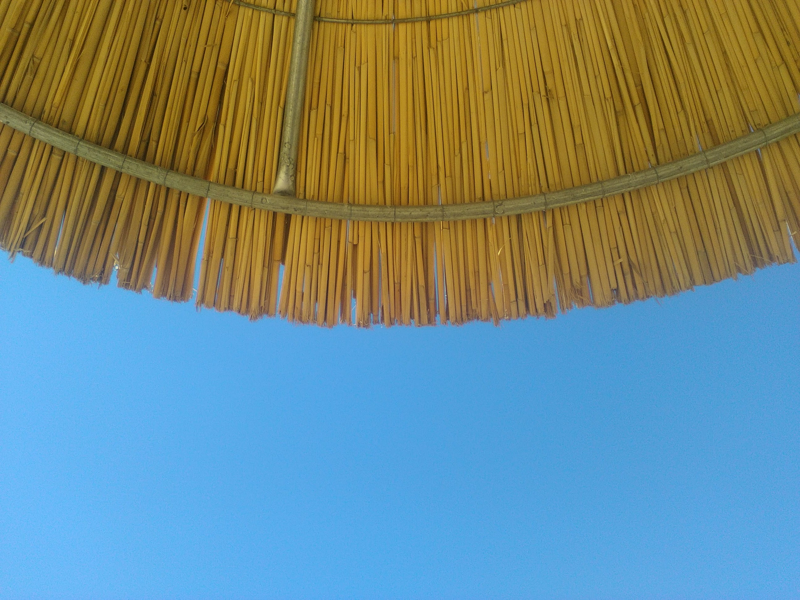 kefalonia, minies village, blue, 2K, italian food, skye, copy space, thatched roof, sky, clear sky, yellow, food and drink, pasta, megali ammos beach, HD Wallpaper
