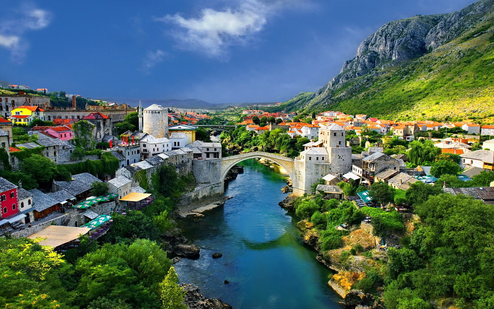 720P, bosnia, mostar, cityscape, HD Wallpaper