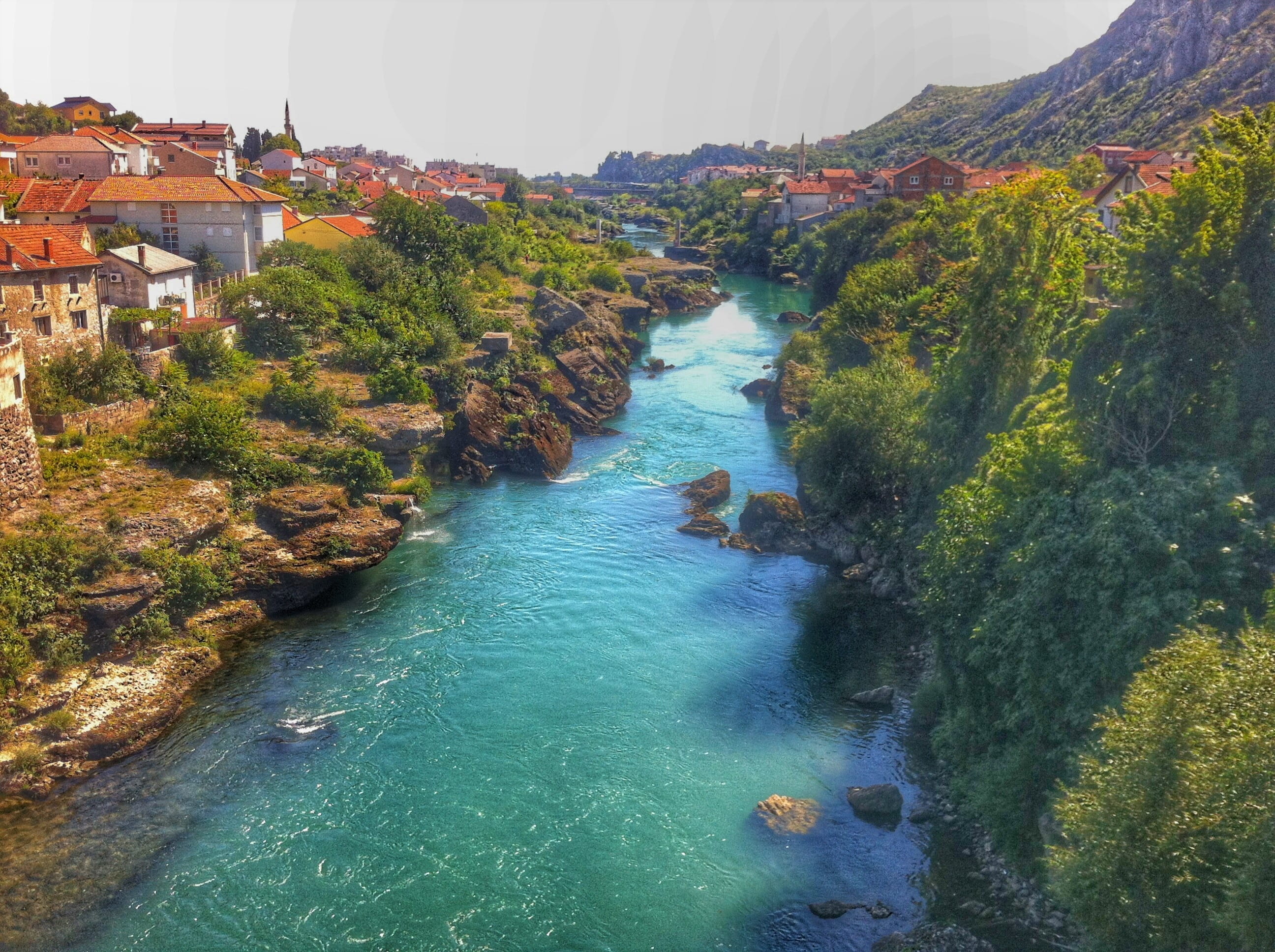 River, mostar, river, sea, City, day, bosnia and herzegovina, scenics - nature, architecture, outdoors, no people, tranquil scene, building exterior, water, HD Wallpaper