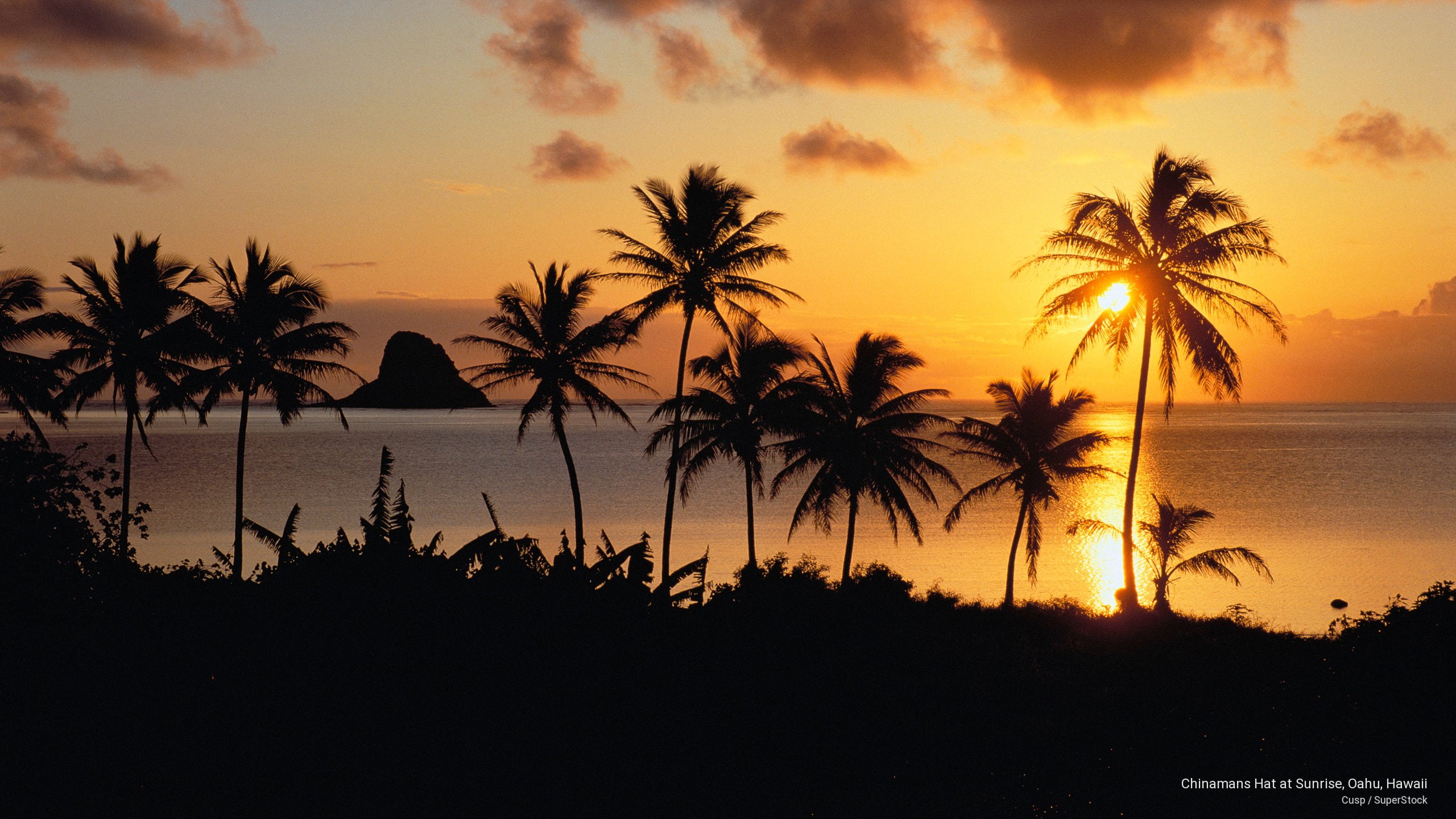 hat, chinamans, sunrise, hawaii, Islands, oahu, 2K, HD Wallpaper