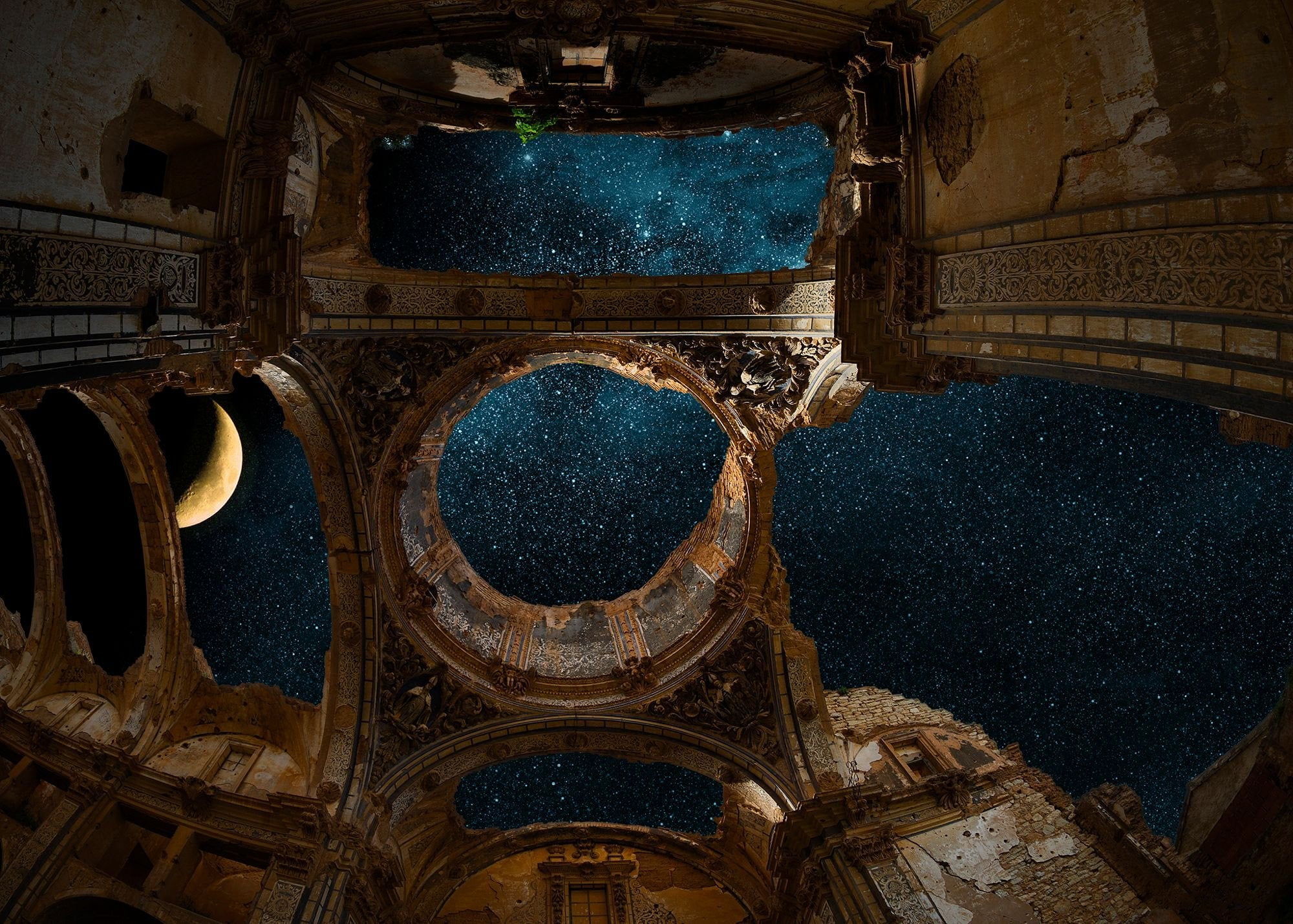 1080P, Carlos Santero, Belchite Night, HD Wallpaper