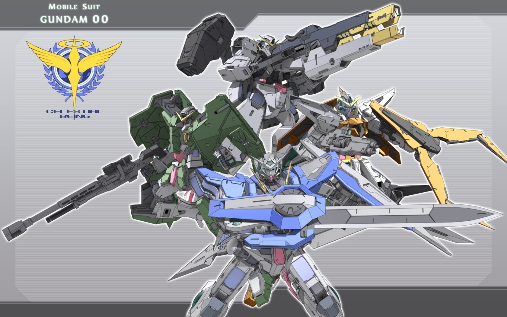 720P, technology, machinery, nature, flying, Mobile Suit Gundam 00, futuristic, anime, connection, mid-air, air vehicle, creativity, day, indoors, communication, HD Wallpaper