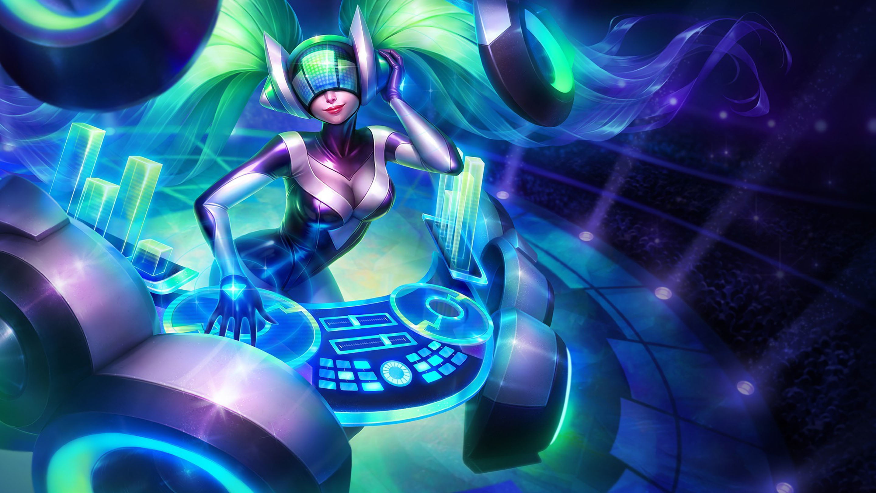 blue, adult, futuristic, legends, game, multi colored, digital composite, fashion, hd, disco dancing, purple, league, one person, arts culture and entertainment, HD Wallpaper