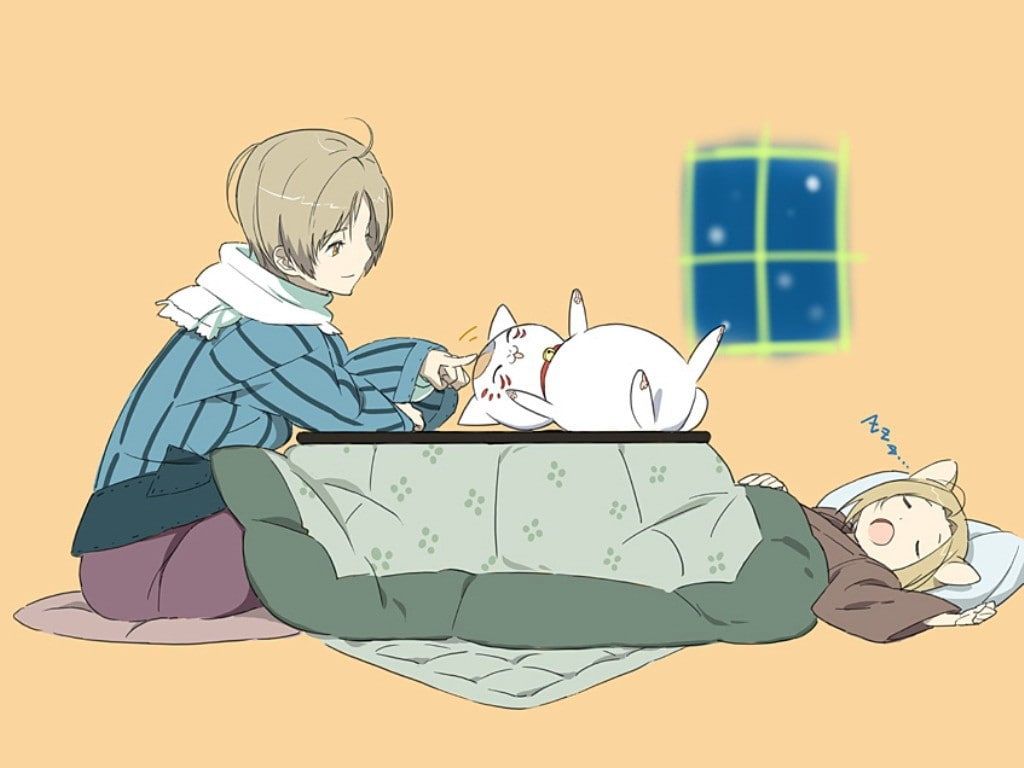 Kogitsune (Natsume Yuujin-Chou), emotion, Natsume Yuujinchou, nature, activity, learning, men, communication, outdoors, Nyanko-Sensei, education, Takashi Natsume, HD Wallpaper