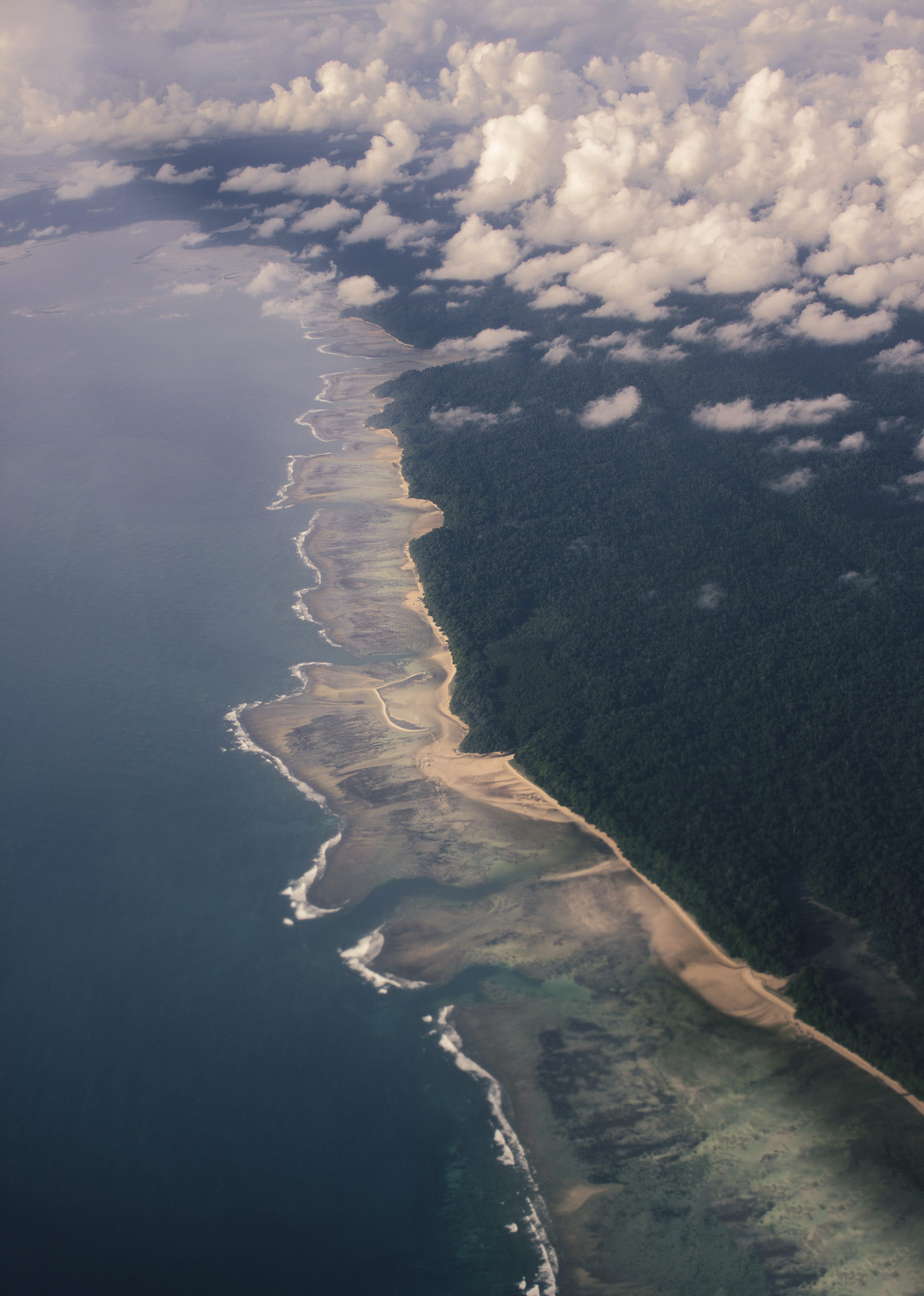 tranquility, shoreline, sea, nature, view, tranquil scene, scenics - nature, india, cloud, coast, aerial view, weather, scenery, beauty in nature, sky, Phone HD Wallpaper