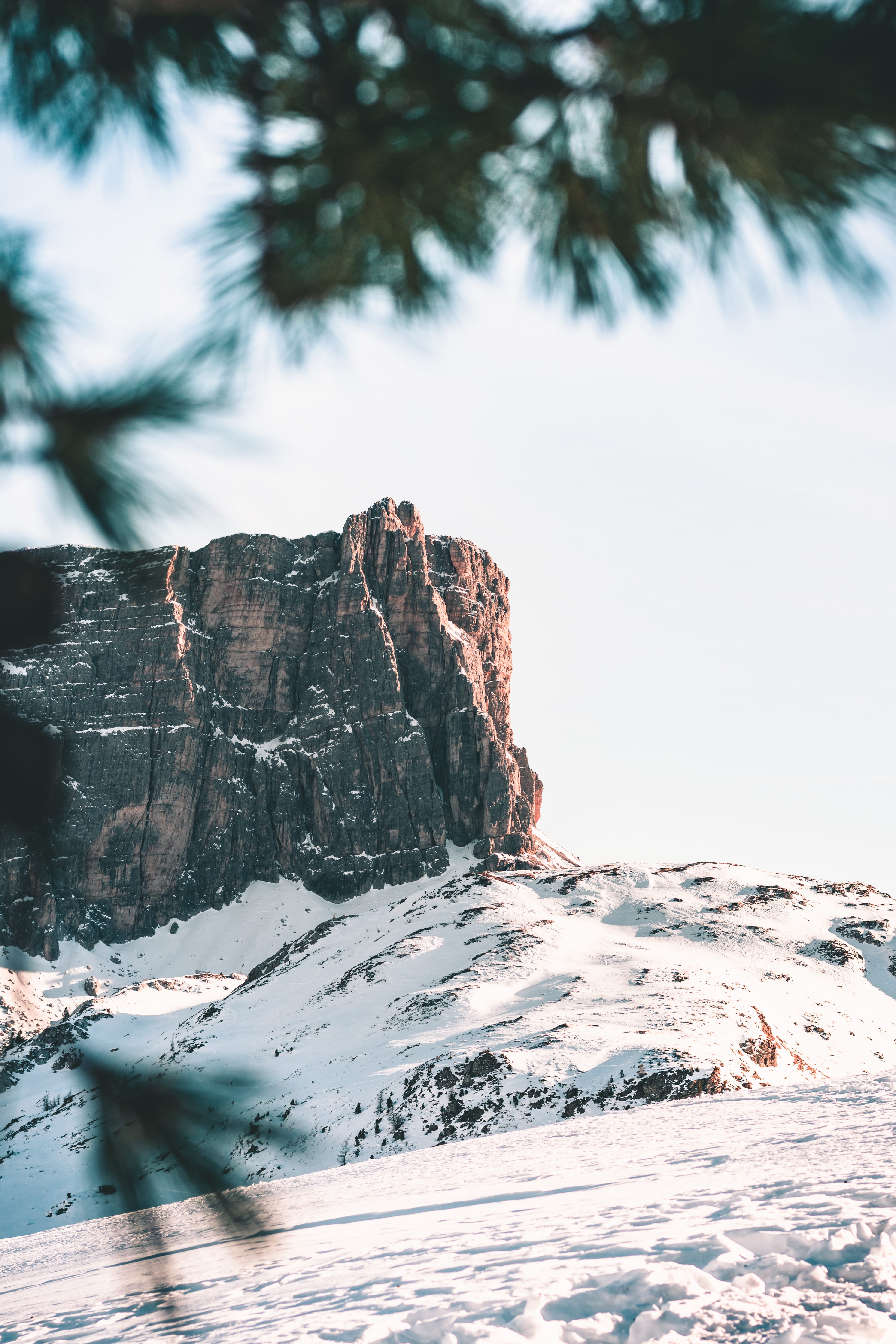 sunshine, no people, land, ice, tranquil scene, glacier, giau, outdoors, day, nature, landscape, non-urban scene, beauty in nature, cliff, rock - object, Phone HD Wallpaper
