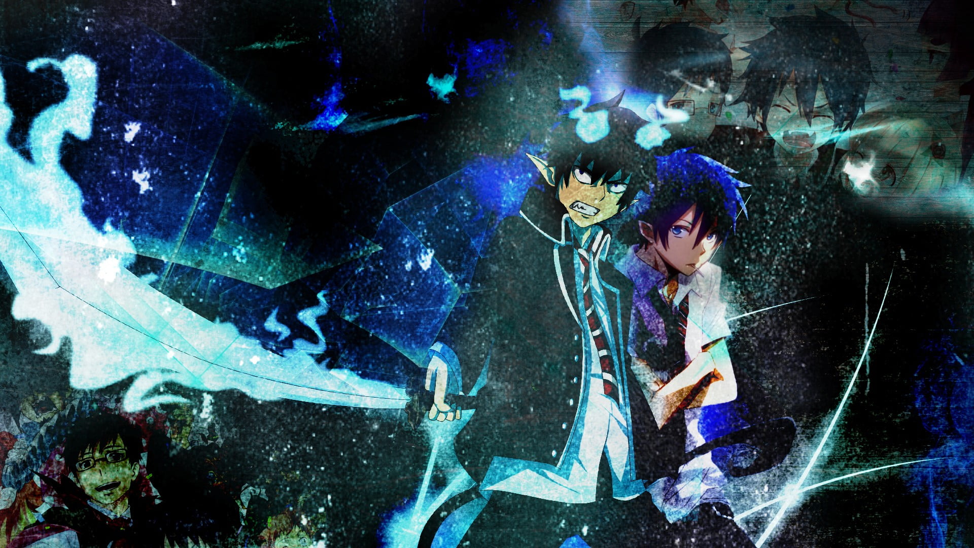 young adult, purple, looking, anime boys, hero, multi colored, lifestyles, character, young women, 1080P, one person, indoors, Blue Exorcist, HD Wallpaper