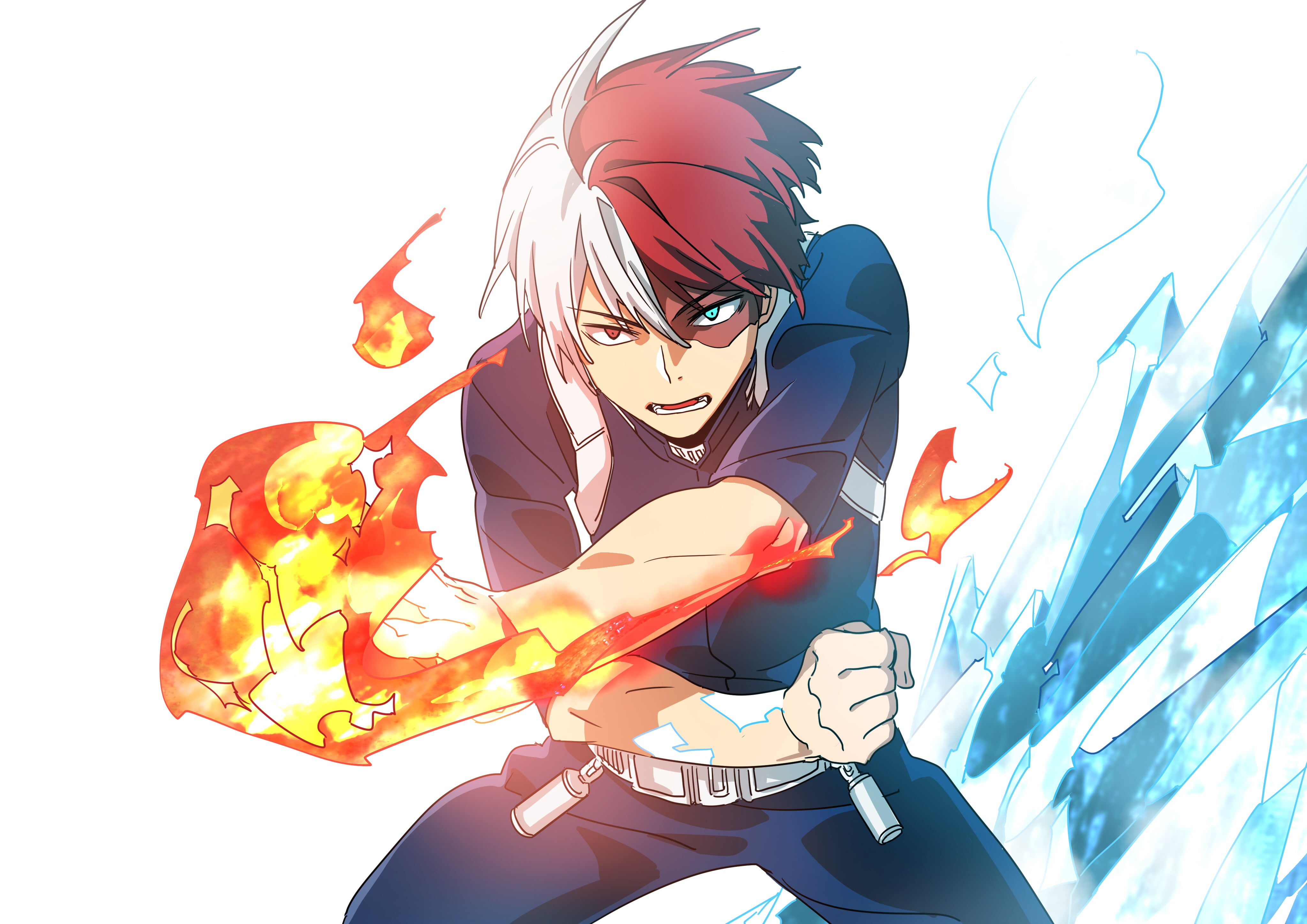 real people, portrait, character, one person, male, adult, My hero Academy, three quarter length, holding, helmet, women, gray, white background, red, Todoroki Shoto, HD Wallpaper