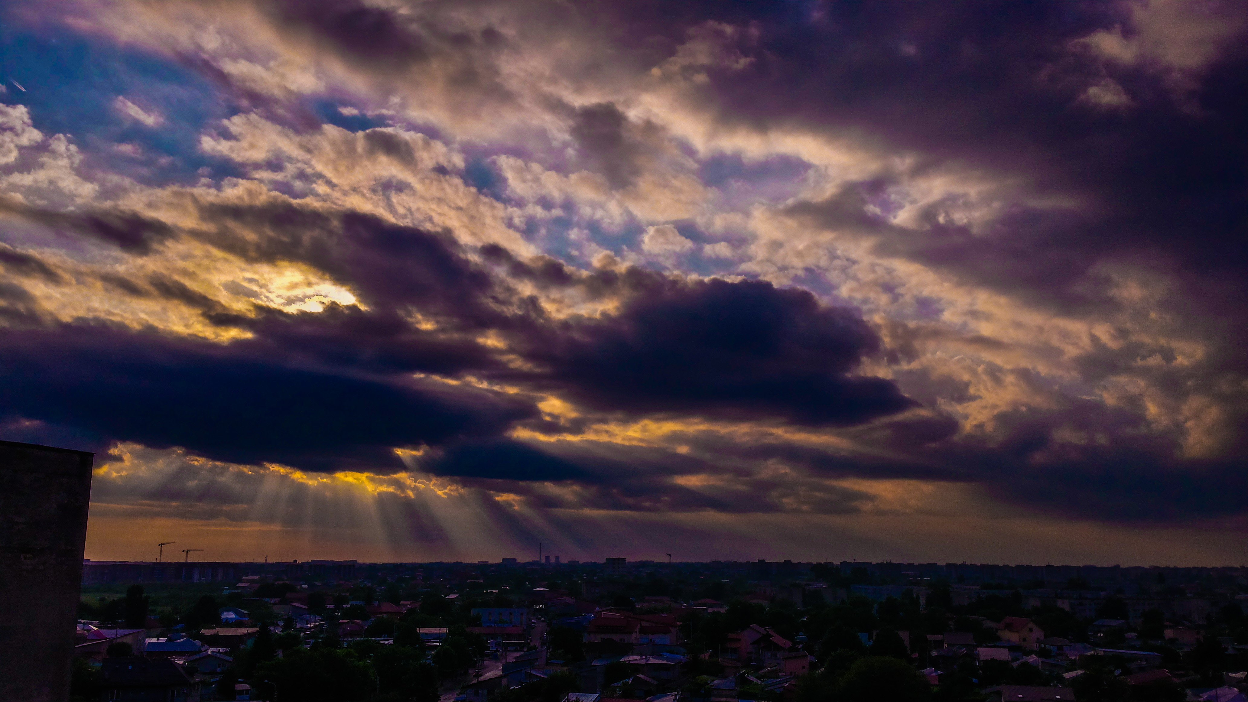 cloudscape, Cityscape, beaches, architecture, 4128x2322 px, cloud - sky, beauty in nature, building exterior, Clouds, sky, x, hd, city, nature, scenics - nature, HD Wallpaper