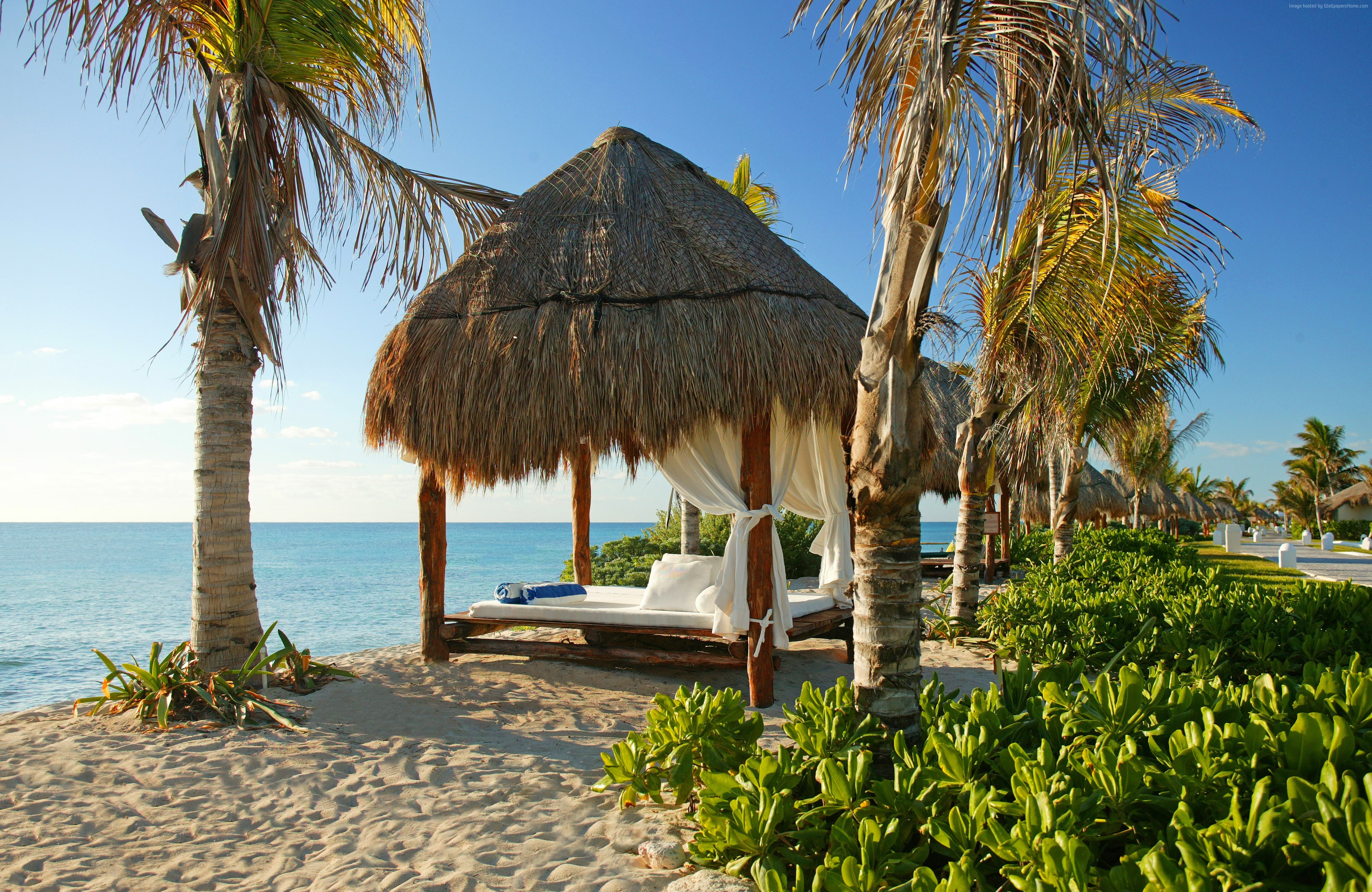 Mexico, 4K, resort, tourism, travel, Best Hotels of 2017, vacation, El Dorado Royale Spa Resort by Karisma, beach, HD Wallpaper