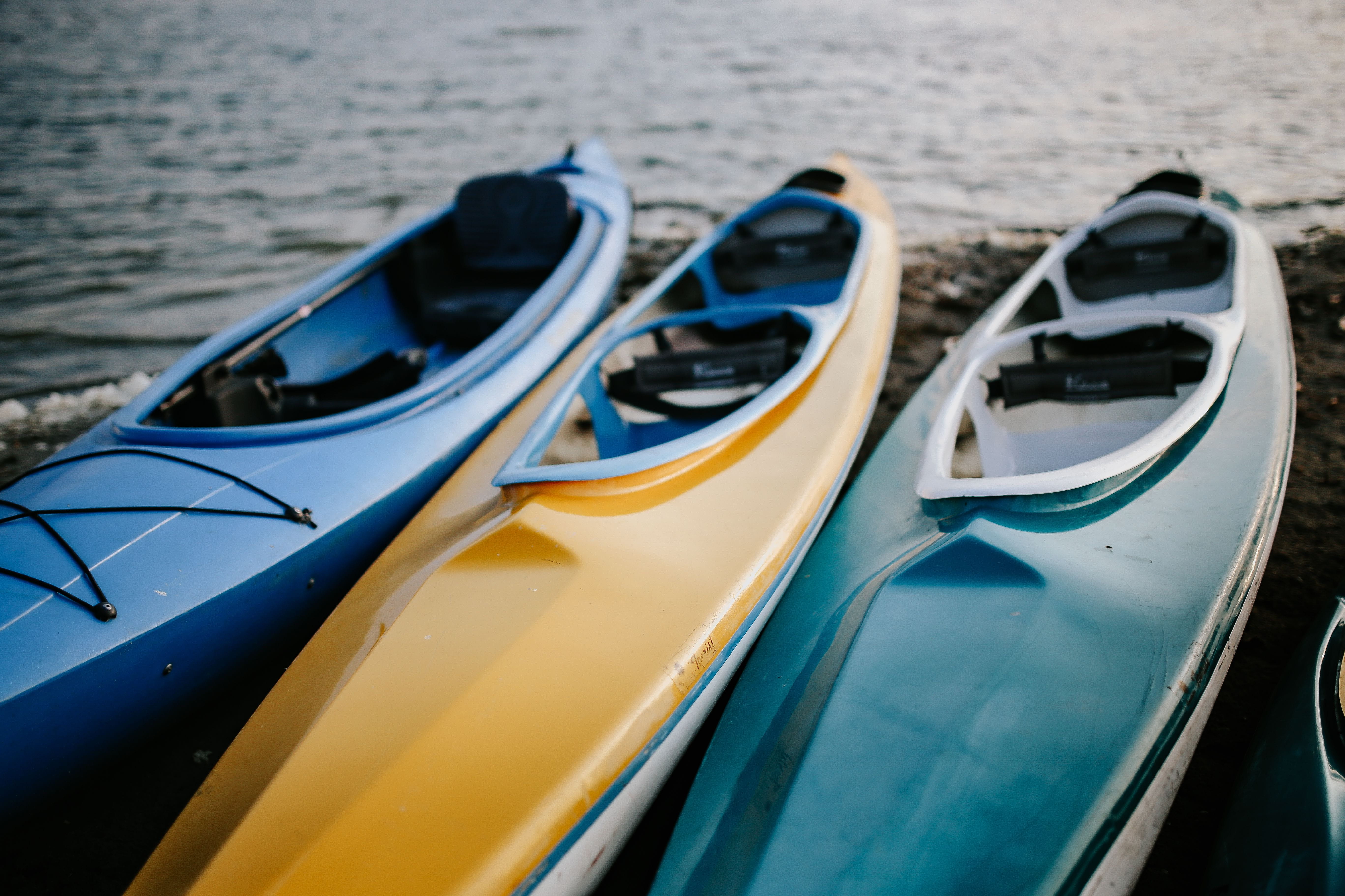 by the lake, nautical Vessel, nature, no People, lake, 5K, recreational Pursuit, water, moored, summer, group of objects, absence, wooden, day, in a row, HD Wallpaper