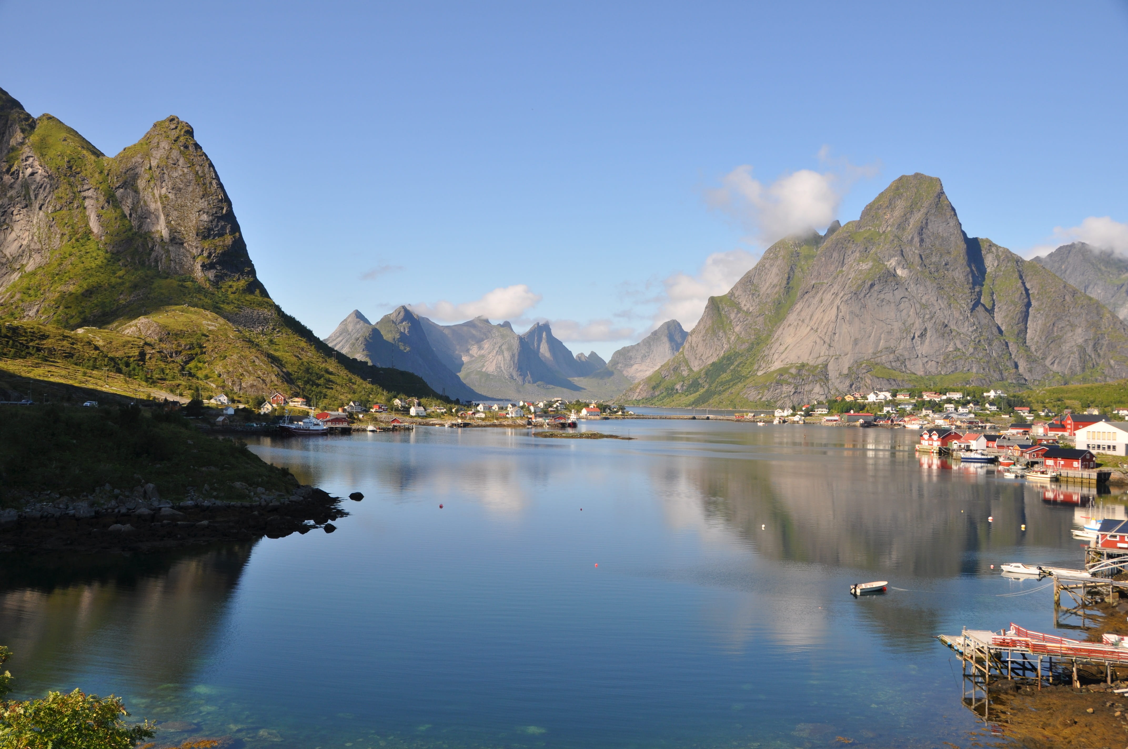 tranquility, Scandinavia, beauty In Nature, rock, landscapes, travel Destinations, solid, waterfront, no people, 4K, mountain, nature, mountain Range, HD Wallpaper