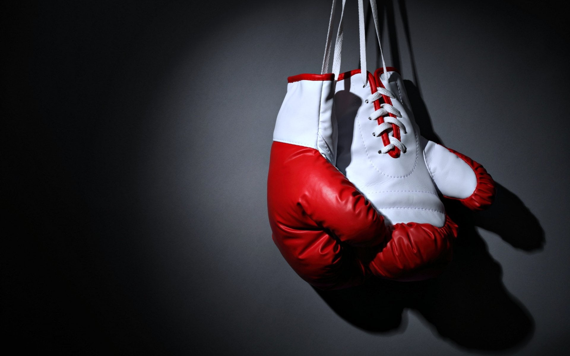 gray background, adult, Glove, human body part, hanging, clothing, lifestyles, gloves, Boxing, 1080P, Sports, copy space, indoors, red, human limb, close-up, HD Wallpaper