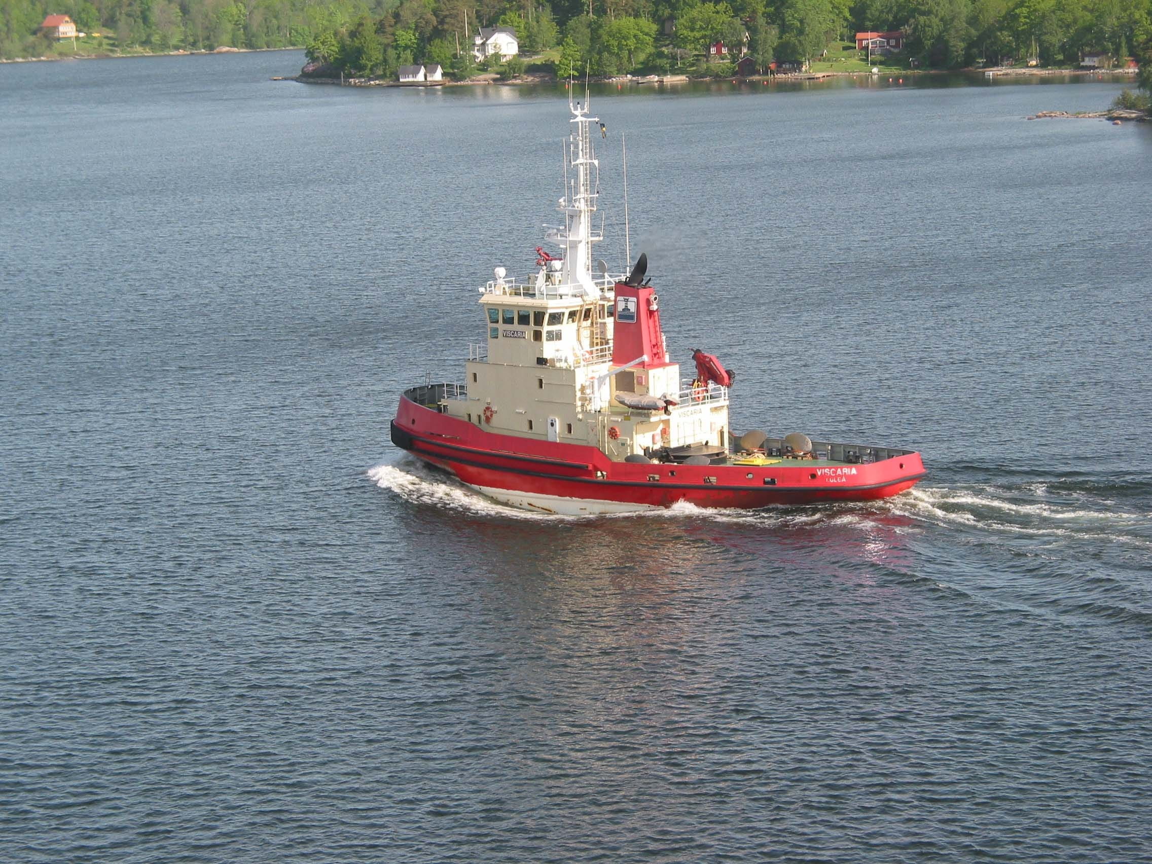Tugboat, day, power, Ship, nature, Vessel, water, tranquil scene, waterfront, rippled, 1080P, nautical vessel, marine, nautical, beauty in nature, port, HD Wallpaper