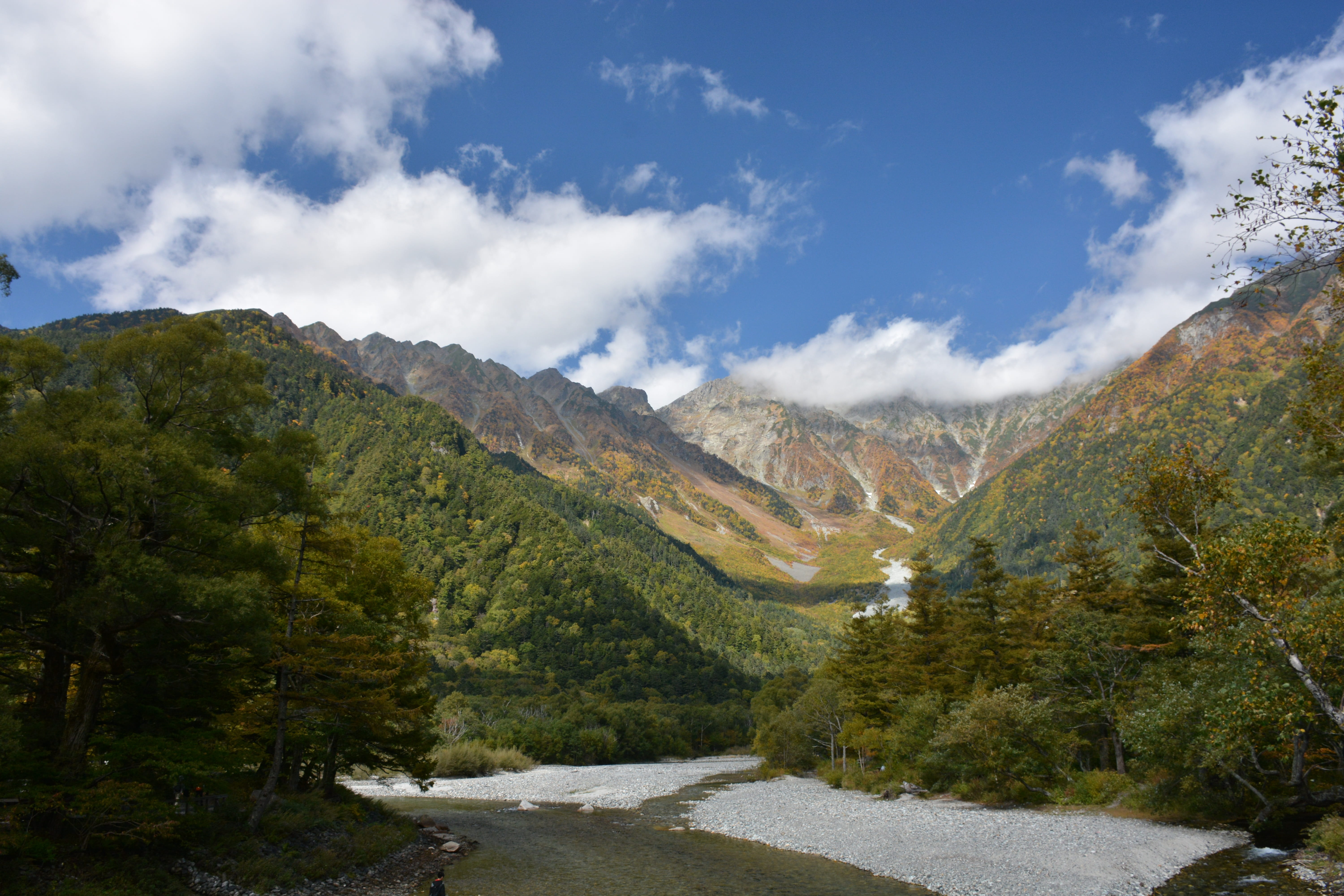 scenics - nature, nature, landscape, japan, nagano, sky, plant, day, environment, land, tranquil scene, green color, non-urban scene, outdoors, valley, HD Wallpaper