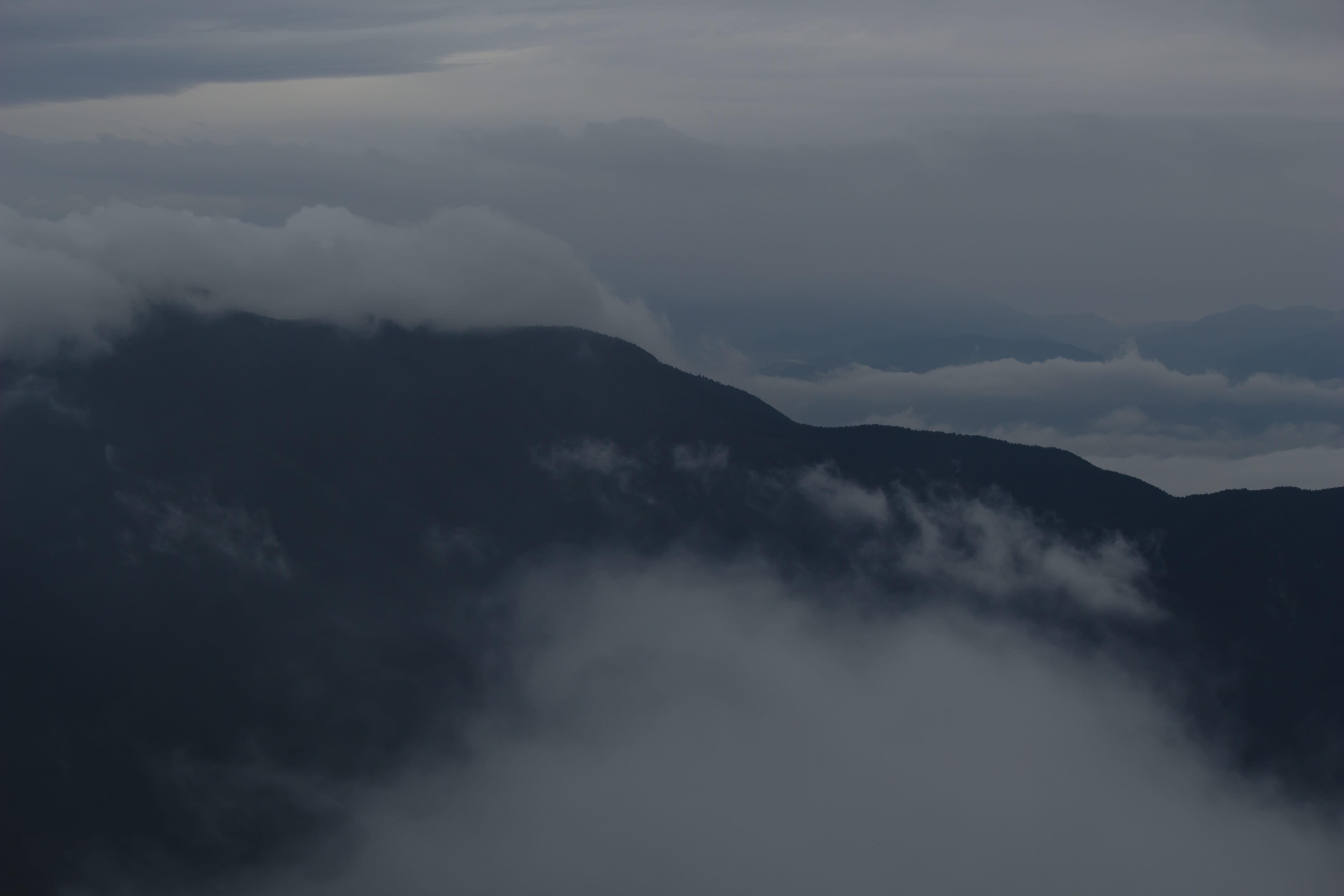 mountain peak, beauty in nature, nature, majestic, no people, scenics - nature, nagano, 5K, sky, japan, outdoors, hazy, non-urban scene, mountain, cloudscape, HD Wallpaper