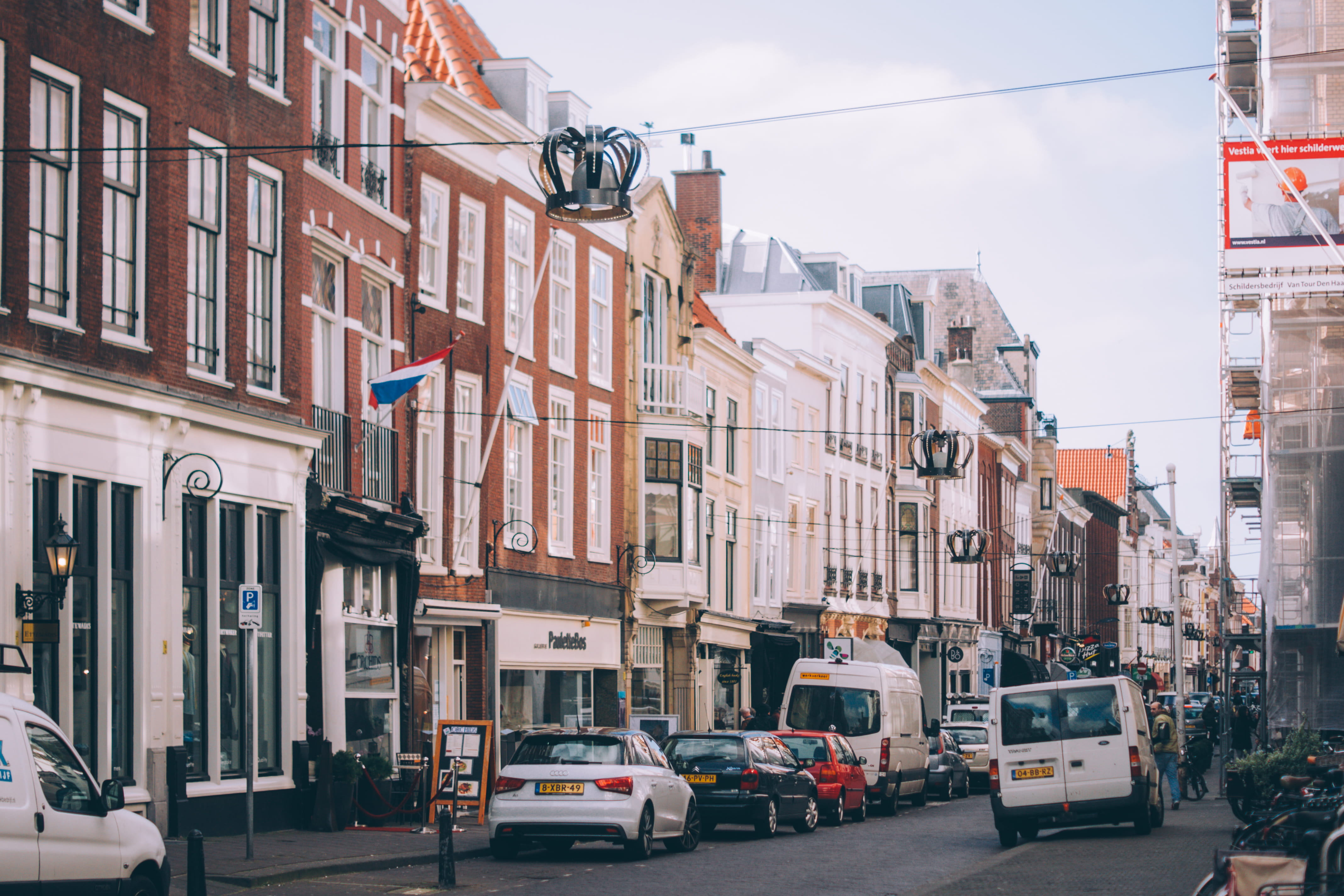 day, motor vehicle, traffic, land vehicle, mode of transportation, city, the hague, 4K, street, transportation, architecture, hague, residential district, HD Wallpaper