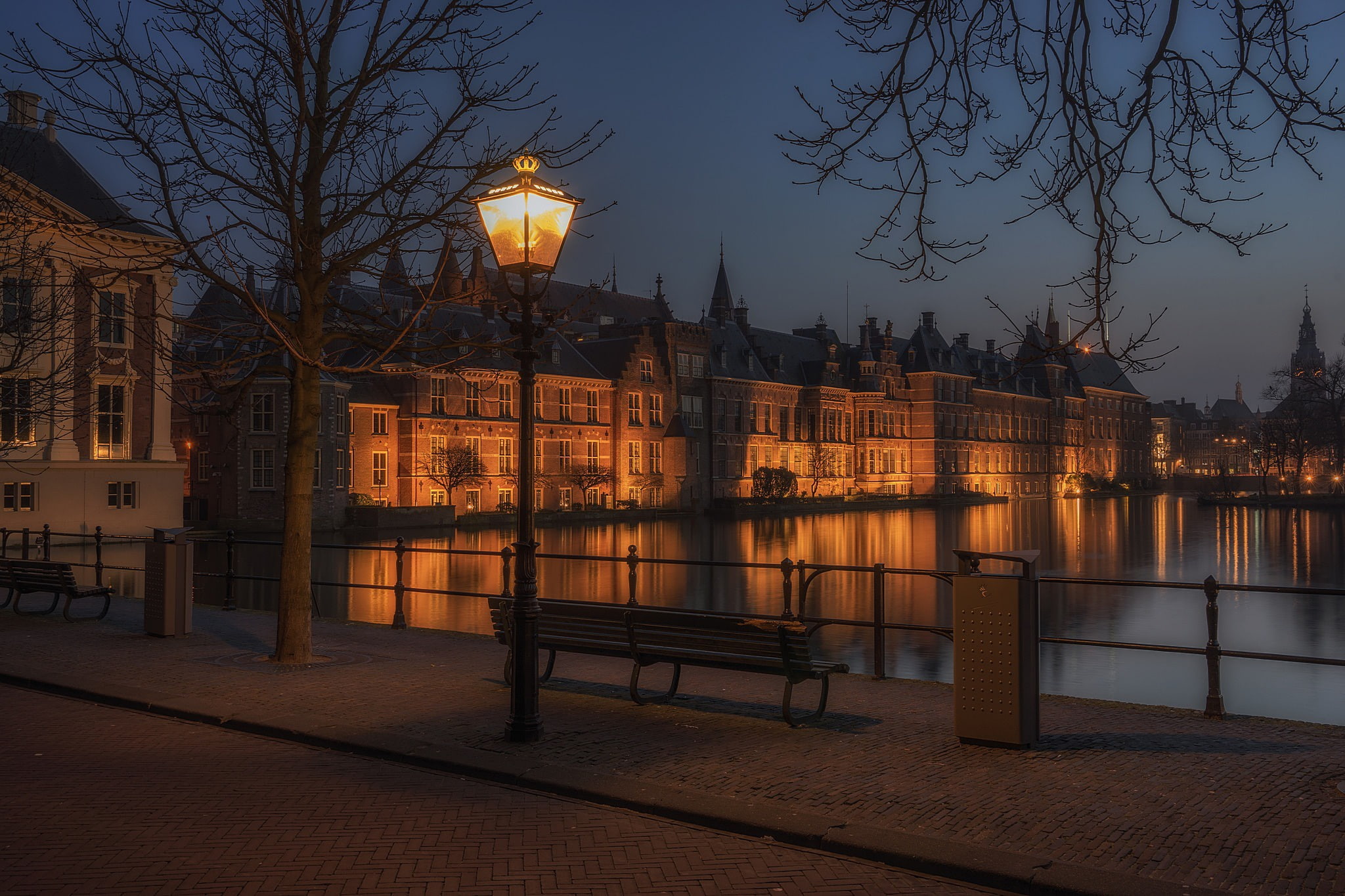 Holland, Netherlands, The Hague, 1080P, Hofvijver, HD Wallpaper