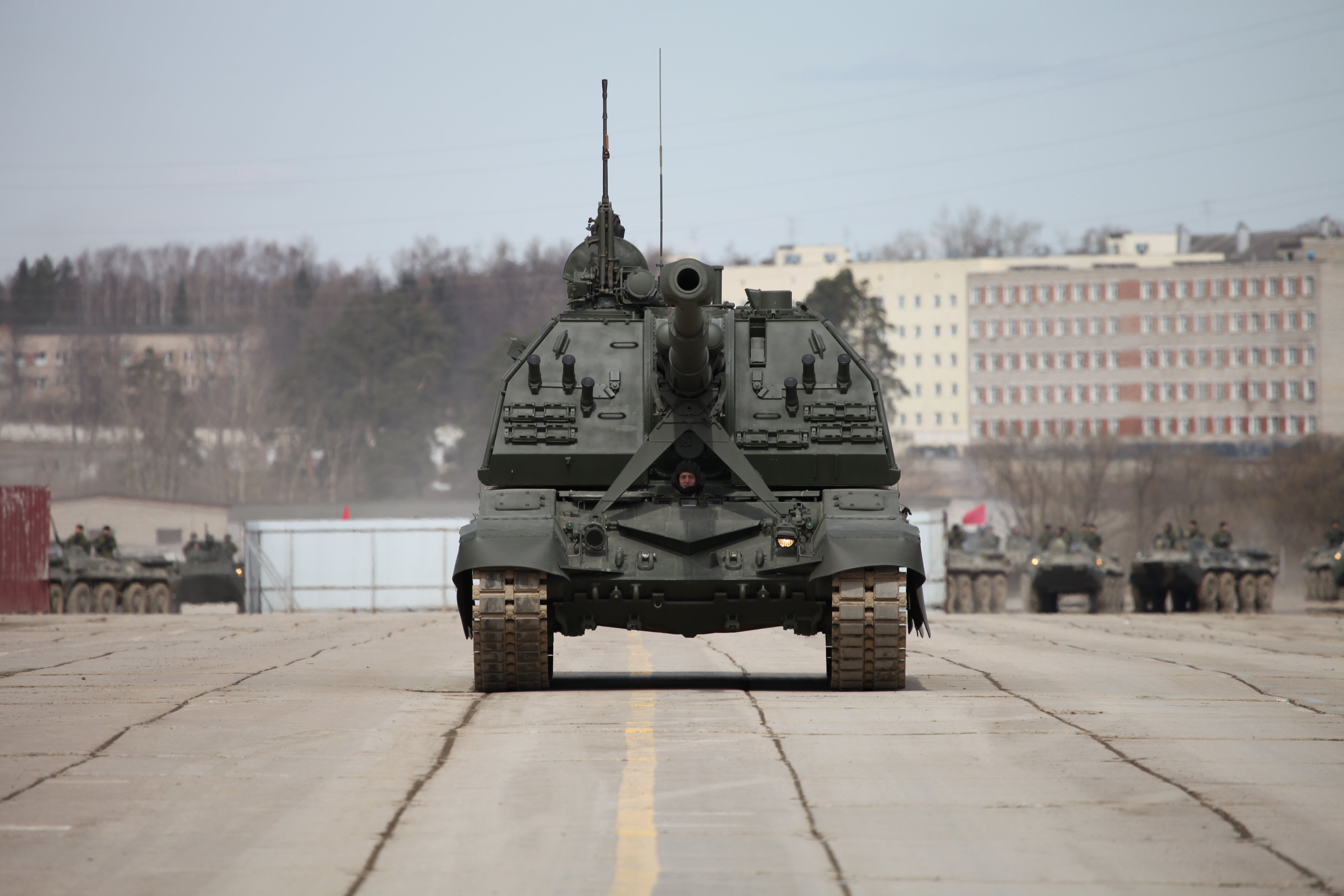 russia, russian, sph, army, alabino, 5K, msta s, 2s19m2, 2014, parade, day, howtizer, rehearsal, victory, HD Wallpaper